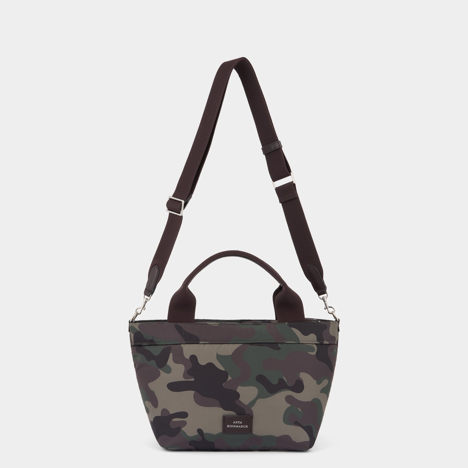 Camouflage E/W Multi Pocket Mini Cross-body Tote -

          
            Nylon in Camouflage -
          

          Anya Hindmarch UK
