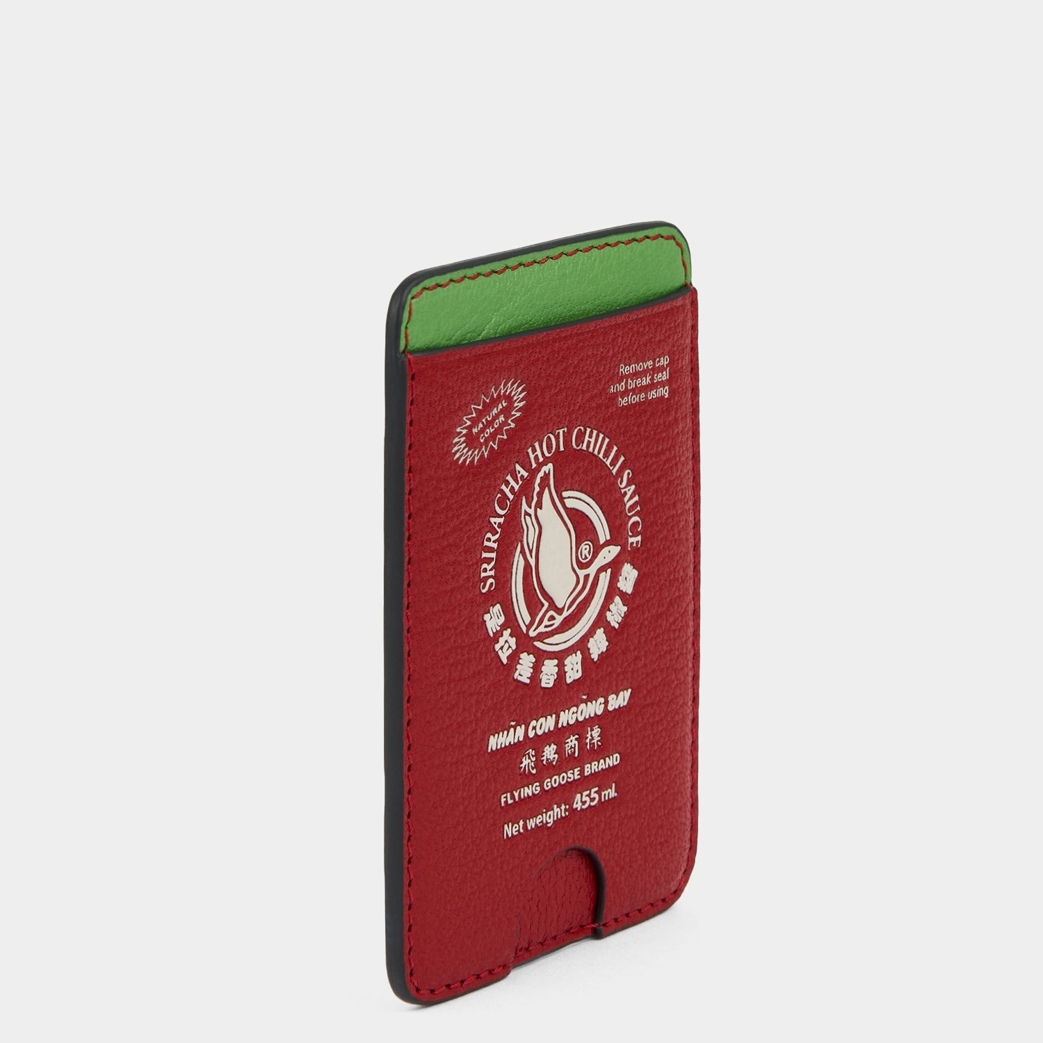 Anya Brands Flying Goose Sriracha Magnetic Card Case -

          
            Smooth Leather in Russet Red -
          

          Anya Hindmarch UK
