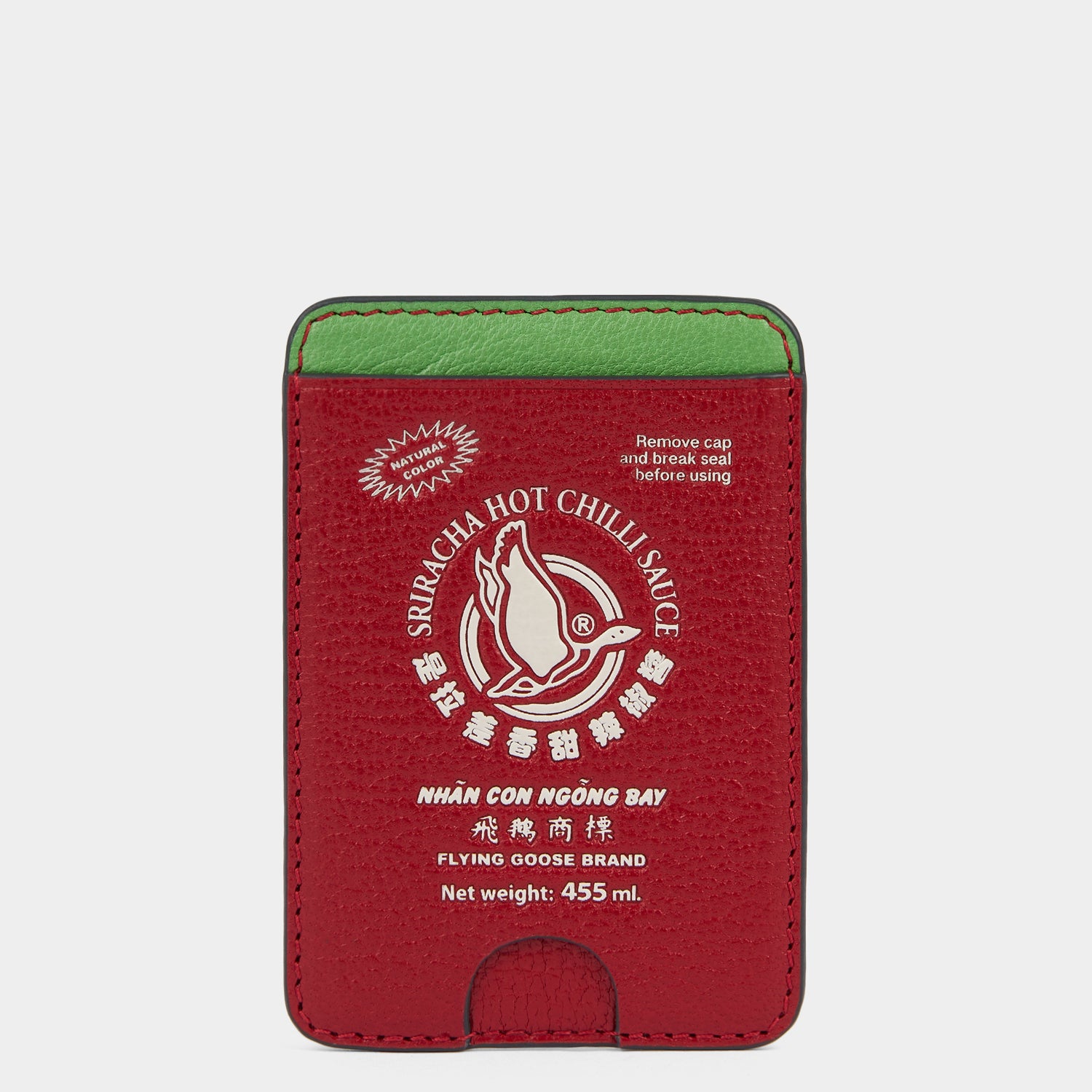 Anya Brands Flying Goose Sriracha Magnetic Card Case -

          
            Smooth Leather in Russet Red -
          

          Anya Hindmarch UK
