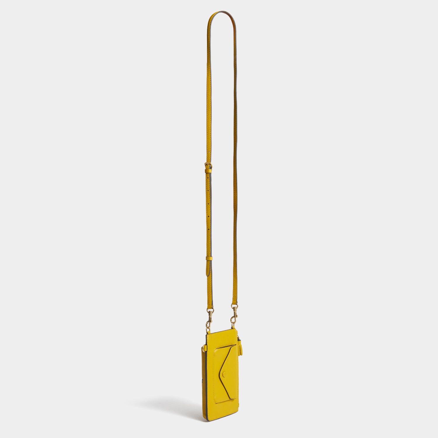 Anya Brands Coco Pops Zip Phone Pouch -

          
            Shiny Capra Leather in Mustard -
          

          Anya Hindmarch UK
