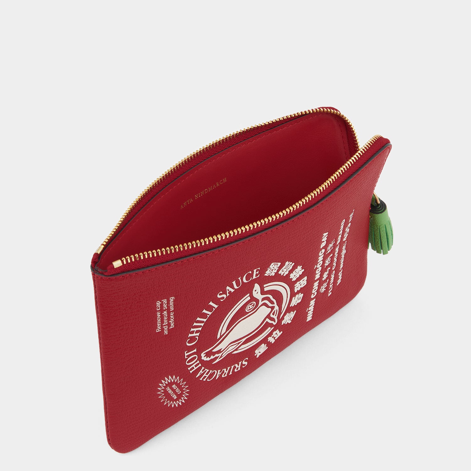 Anya Brands Flying Goose Sriracha Zip Loose Pocket -

          
            Smooth Leather in Russet Red -
          

          Anya Hindmarch UK
