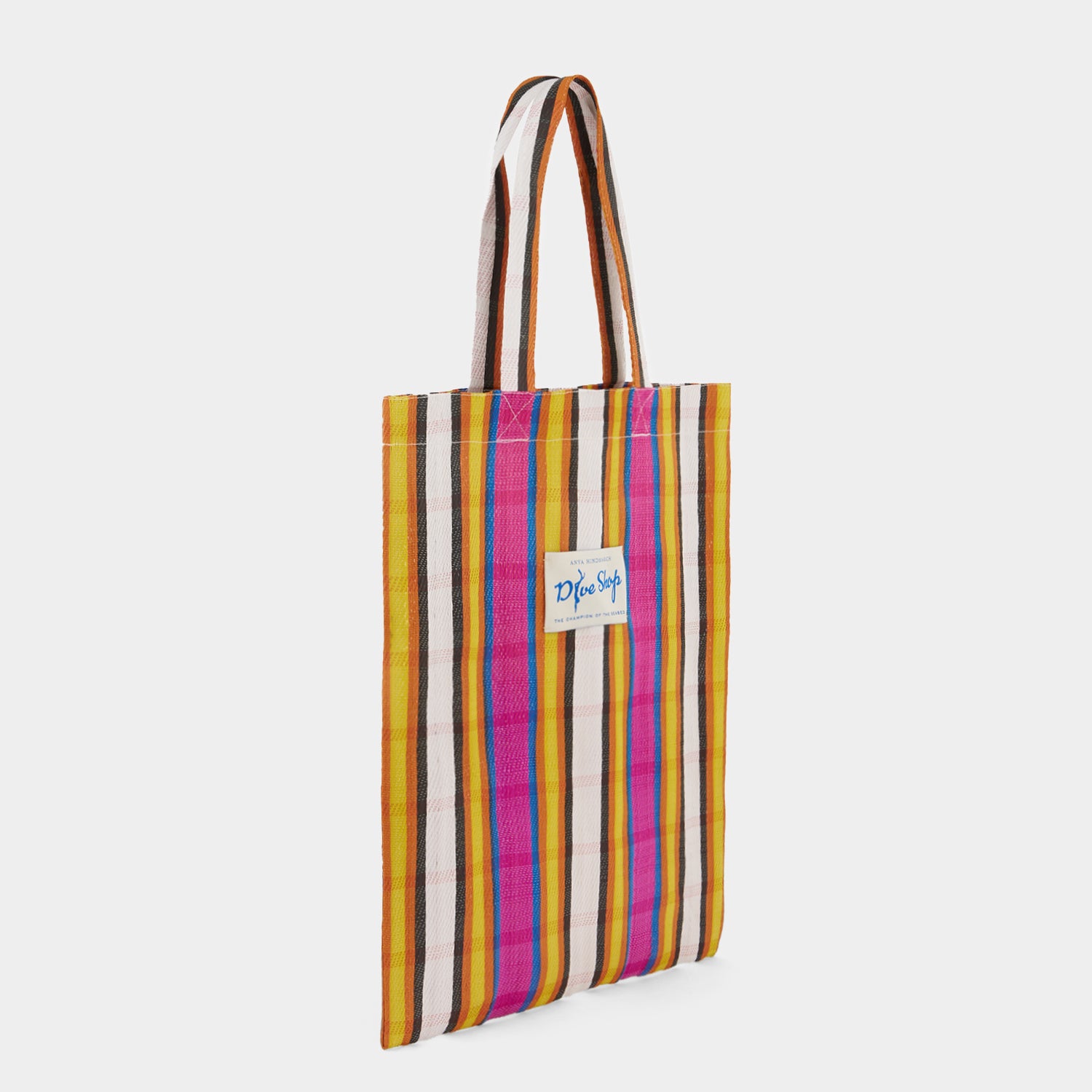 Multicoloured stripy Tote bag made of Recycled Plastic by Anya Hindmarch