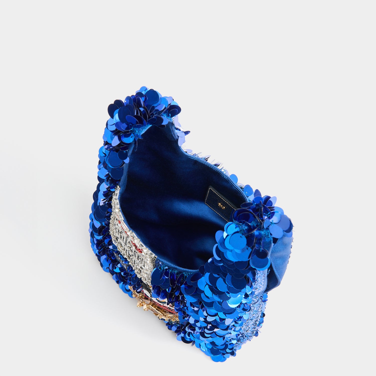 Anya Brands Frosted Flakes Mini Tote -

          
            Recycled Satin, Sequins and Beads in Blueberry -
          

          Anya Hindmarch UK
