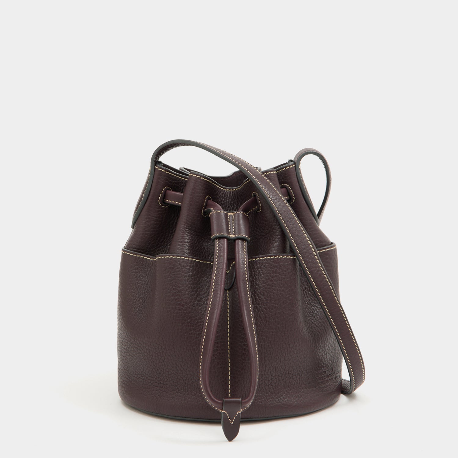 Return to Nature Small Bucket Bag -

          
            Natural Grain Leather in Grape -
          

          Anya Hindmarch UK
