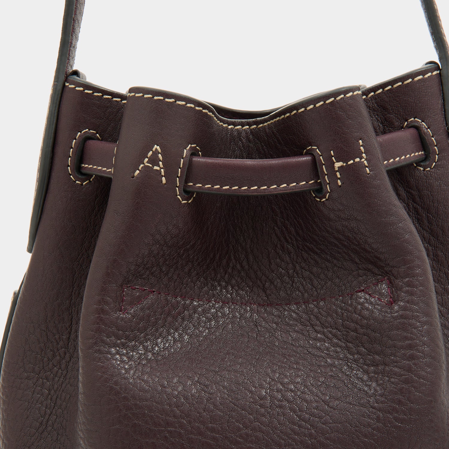 Return to Nature Small Bucket Bag -

          
            Natural Grain Leather in Grape -
          

          Anya Hindmarch UK
