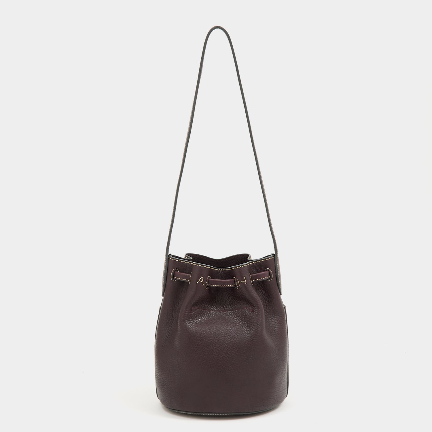 Return to Nature Small Bucket Bag -

          
            Natural Grain Leather in Grape -
          

          Anya Hindmarch UK
