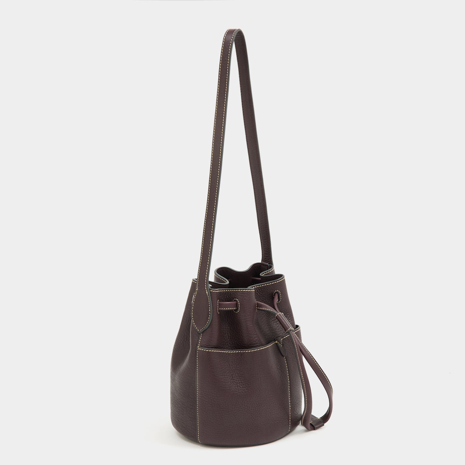 Return to Nature Small Bucket Bag -

          
            Natural Grain Leather in Grape -
          

          Anya Hindmarch UK
