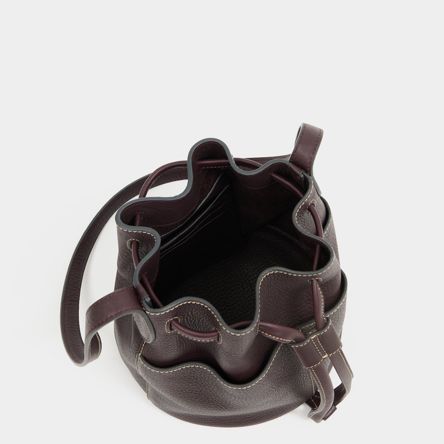 Return to Nature Small Bucket Bag -

          
            Natural Grain Leather in Grape -
          

          Anya Hindmarch UK
