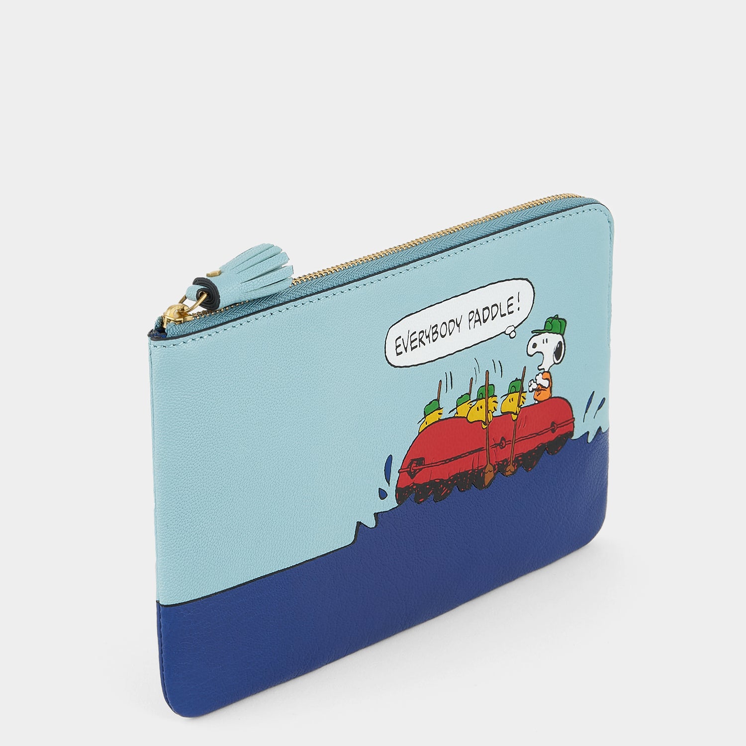 Peanuts Snoopy Zip Loose Pocket -

          
            Capra Leather in Mayan Blue -
          

          Anya Hindmarch UK
