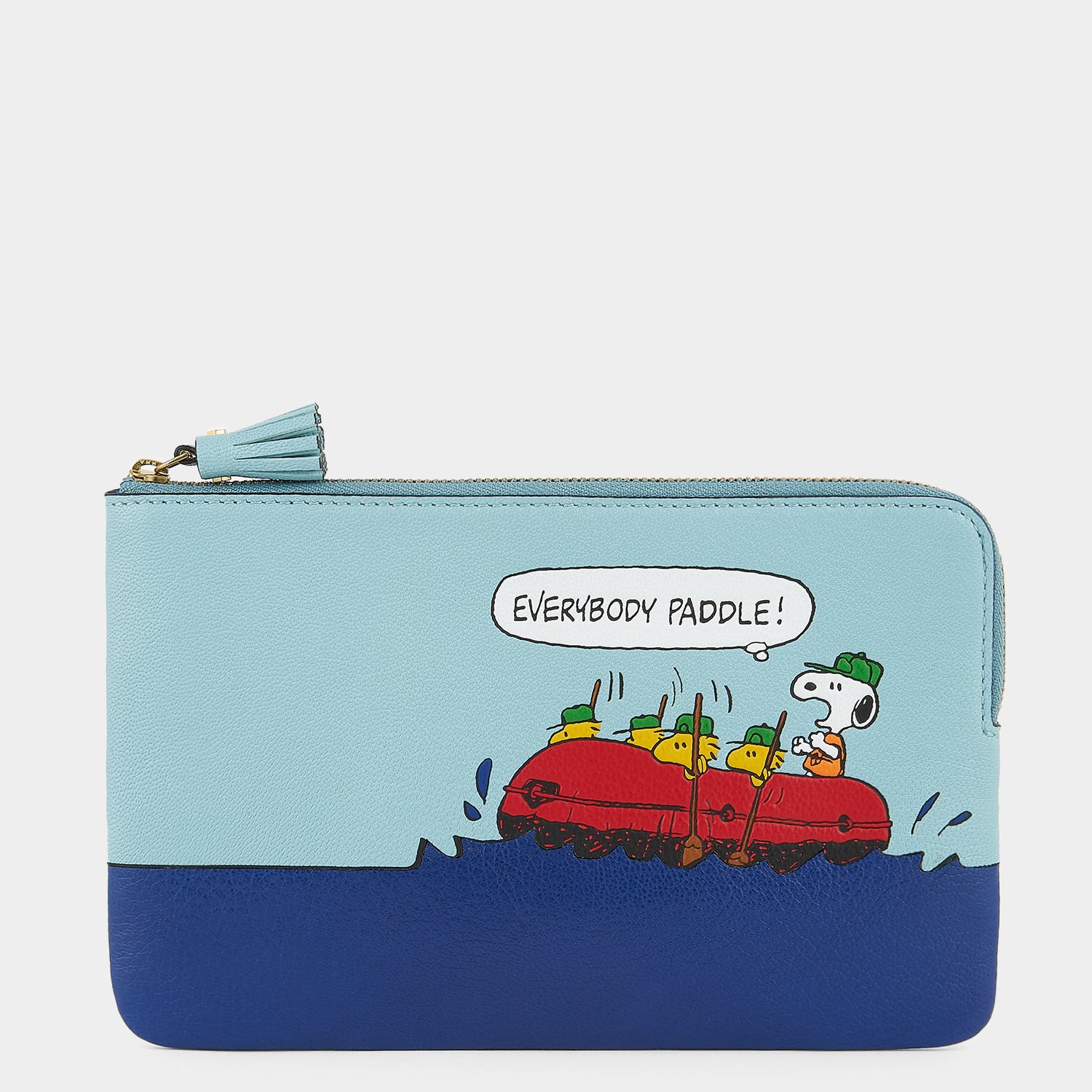 Peanuts Snoopy Zip Loose Pocket -

          
            Capra Leather in Mayan Blue -
          

          Anya Hindmarch UK

