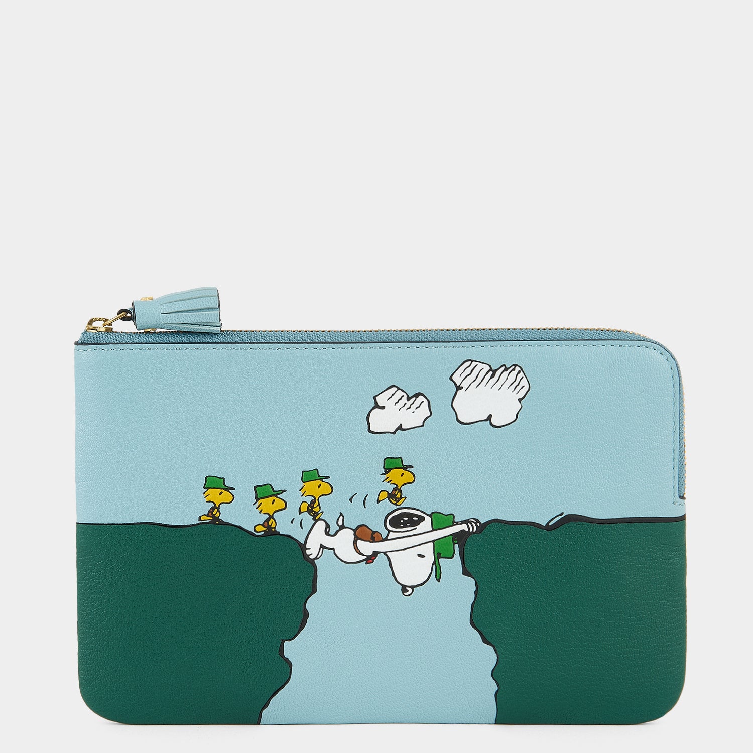 Peanuts Snoopy Zip Loose Pocket -

          
            Capra Leather in Mayan Blue -
          

          Anya Hindmarch UK
