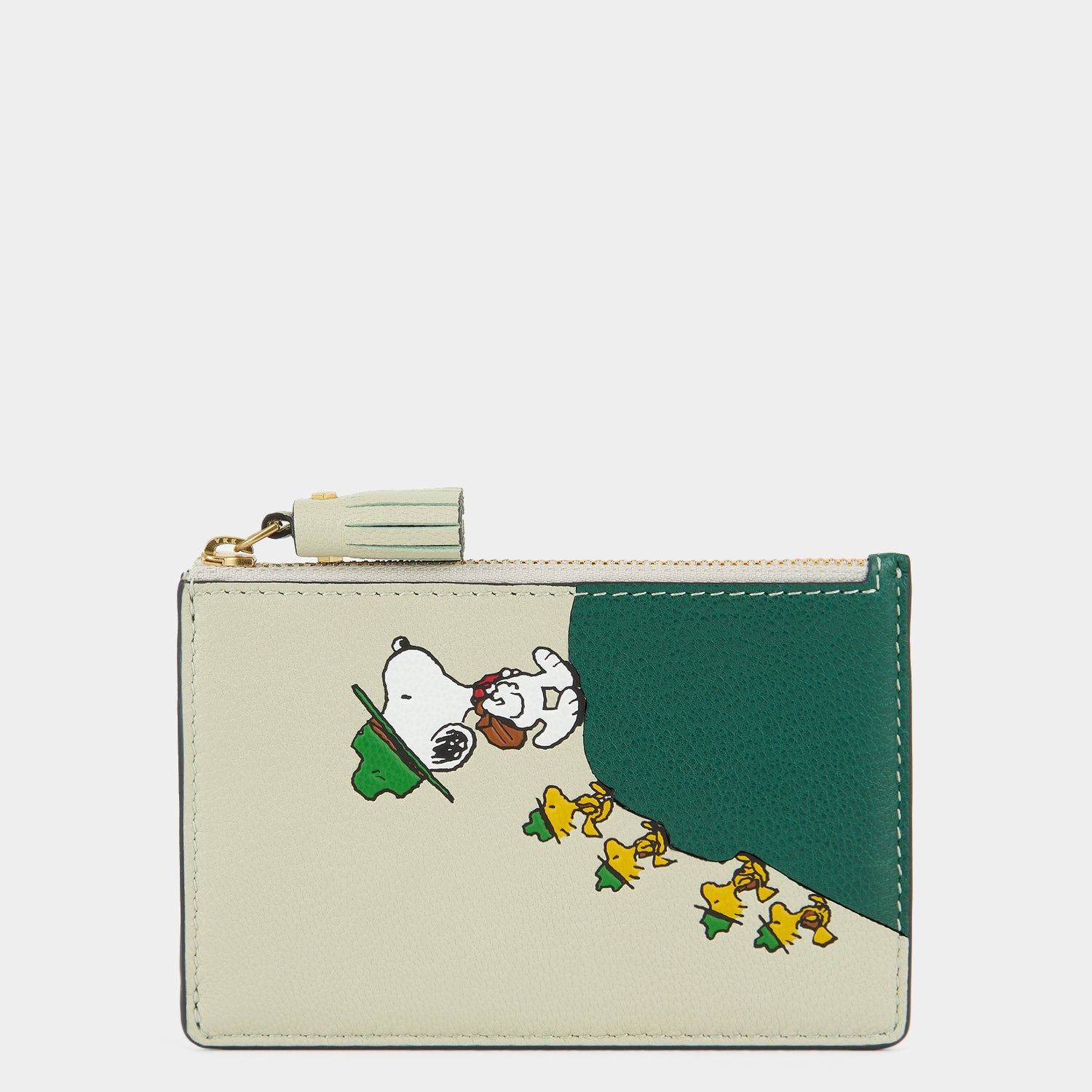 Peanuts Snoopy Zip Card Case -

          
            Capra Leather in Eau De Nil Green -
          

          Anya Hindmarch UK
