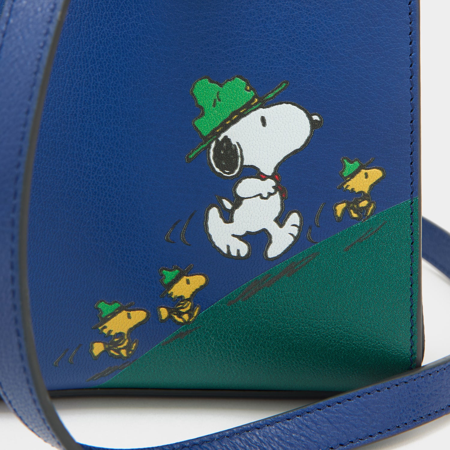 Peanuts Snoopy Mortimer Top Handle -

          
            Capra Leather in Monday Blue -
          

          Anya Hindmarch UK
