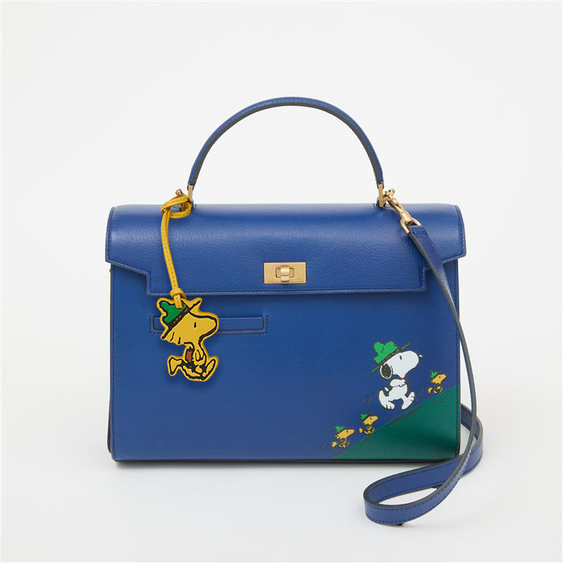 Peanuts Snoopy Mortimer Top Handle -

          
            Capra Leather in Monday Blue -
          

          Anya Hindmarch UK
