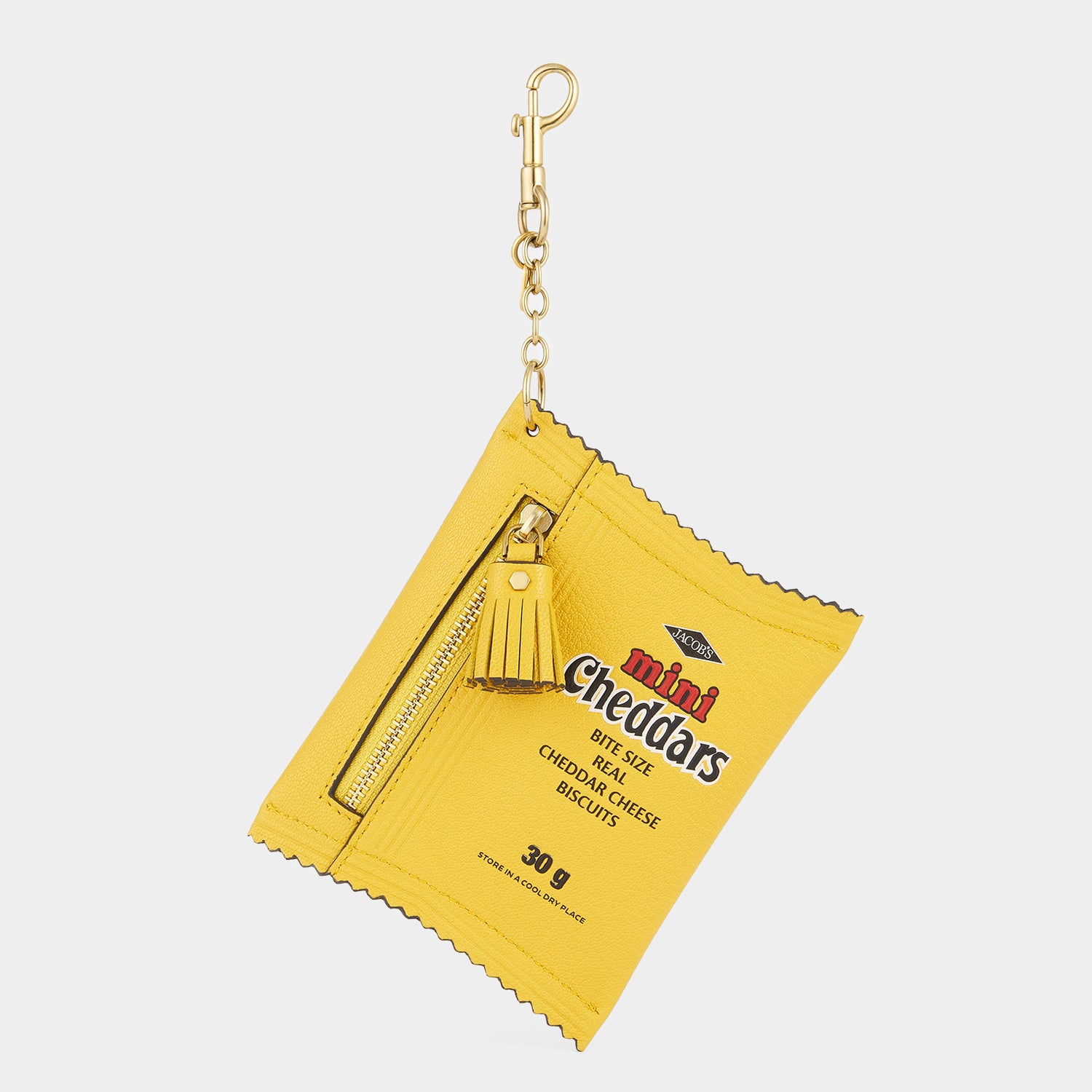 Anya Brands Jacob's Mini Cheddars Earphone Case Charm -

          
            Calf Leather in Lemon Curd Yellow -
          

          Anya Hindmarch UK
