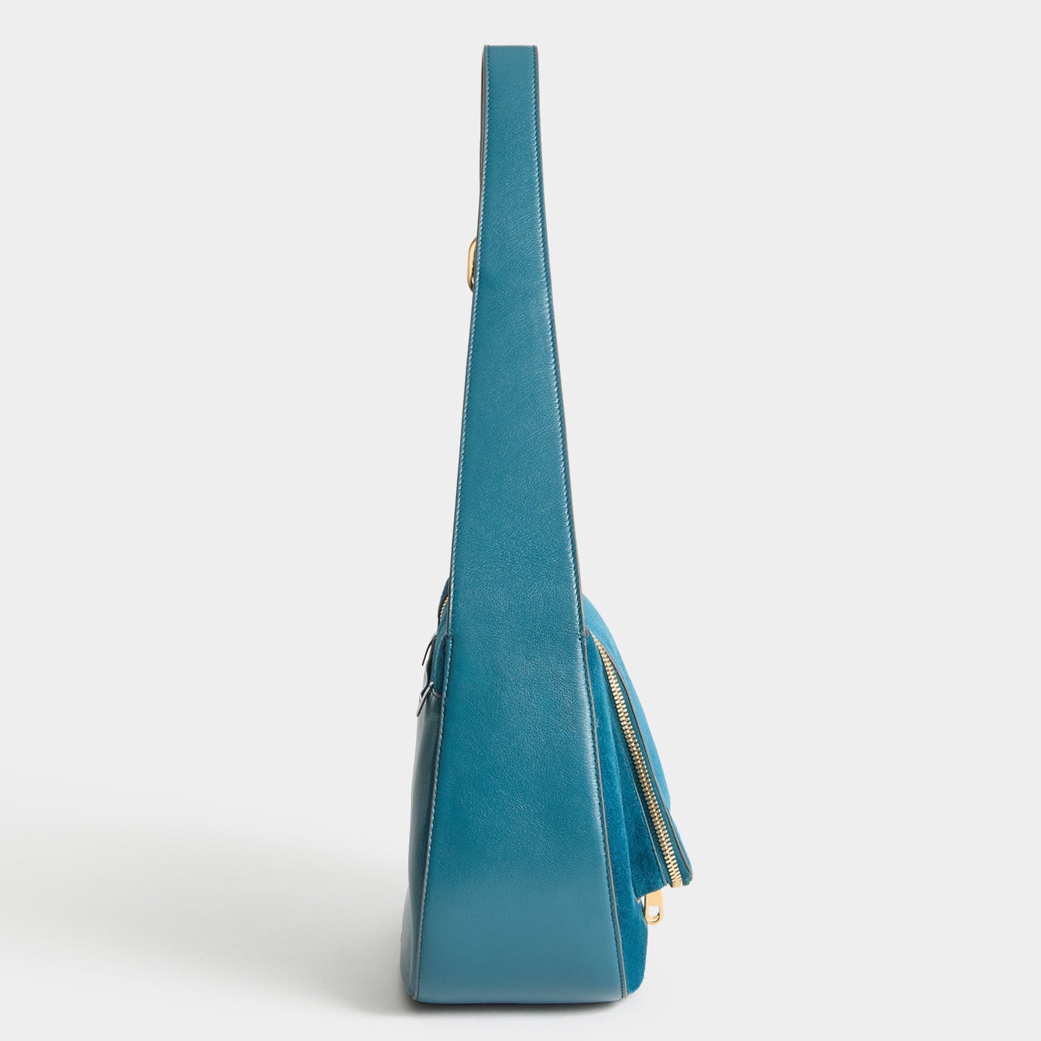Vere Shoulder Bag -

          
            Suede Leather/Calf Leather in Dark Petrol Blue -
          

          Anya Hindmarch UK
