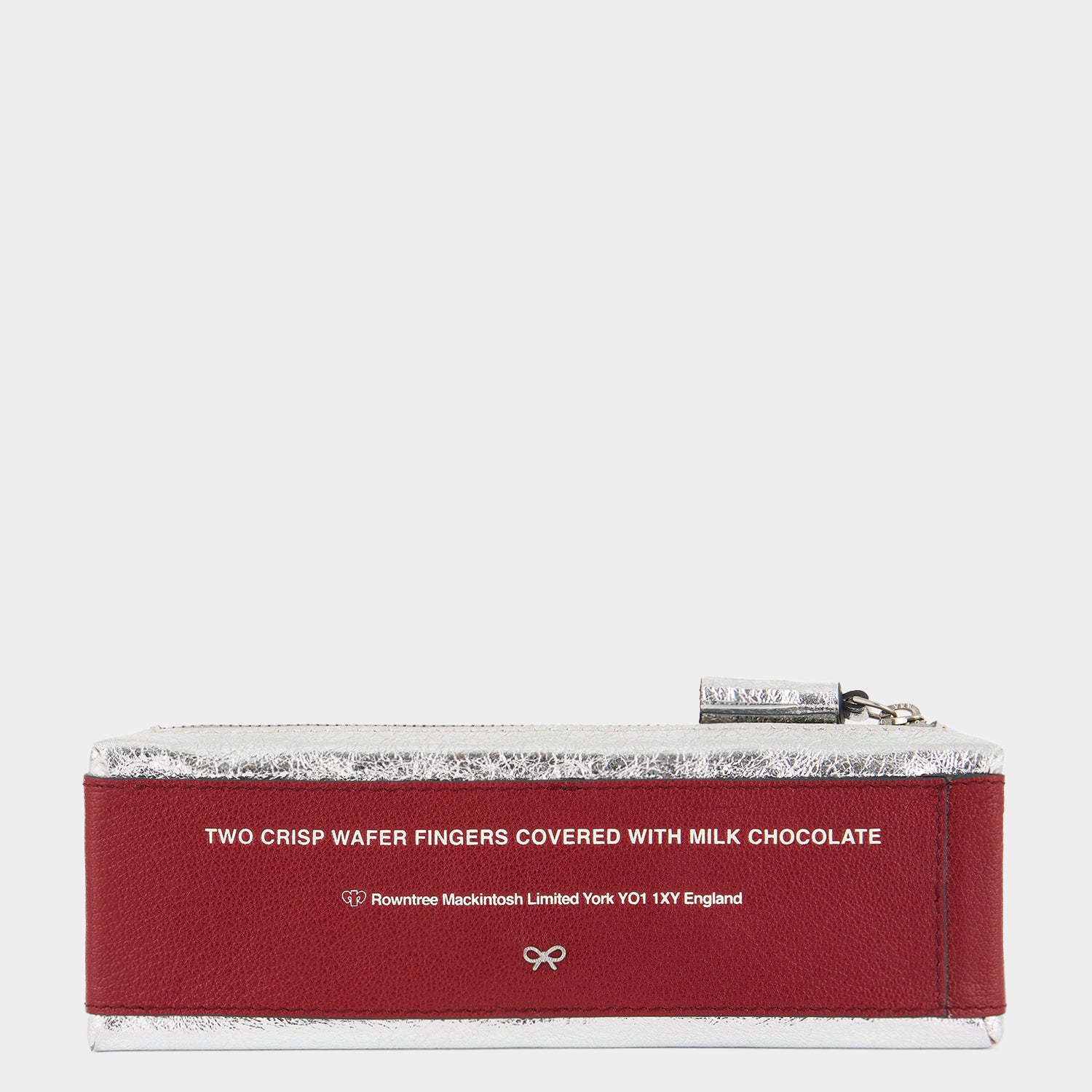Anya Brands Kit Kat Pencil Case -

          
            Calf Leather in Red and Metallic Silver -
          

          Anya Hindmarch UK
