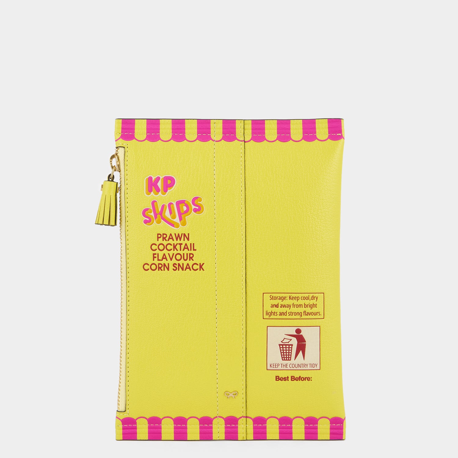 Anya Brands Skips Pouch -

          
            Calf Leather in Scampi Yellow -
          

          Anya Hindmarch UK
