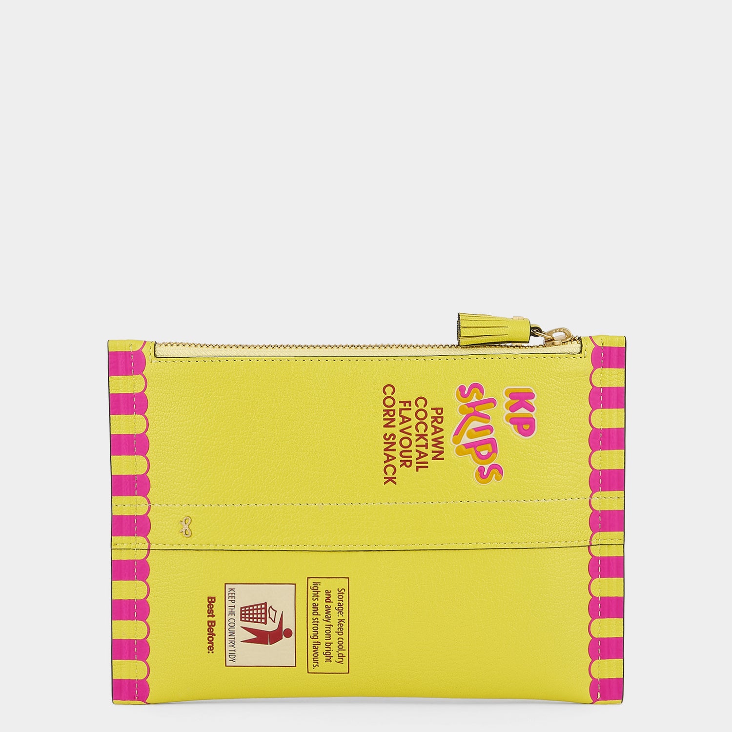 Anya Brands Skips Pouch -

          
            Calf Leather in Scampi Yellow -
          

          Anya Hindmarch UK
