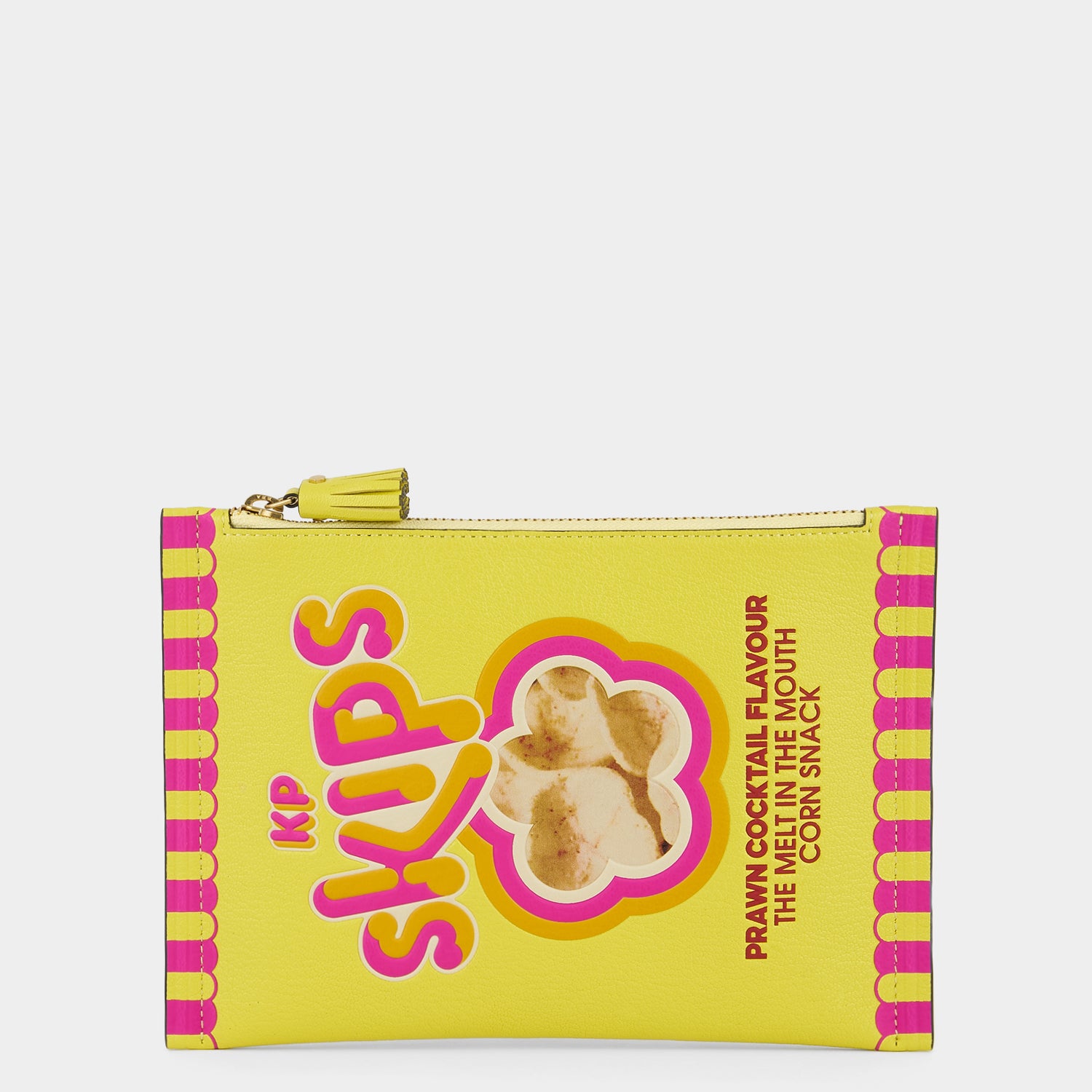 Anya Brands Skips Pouch -

          
            Calf Leather in Scampi Yellow -
          

          Anya Hindmarch UK
