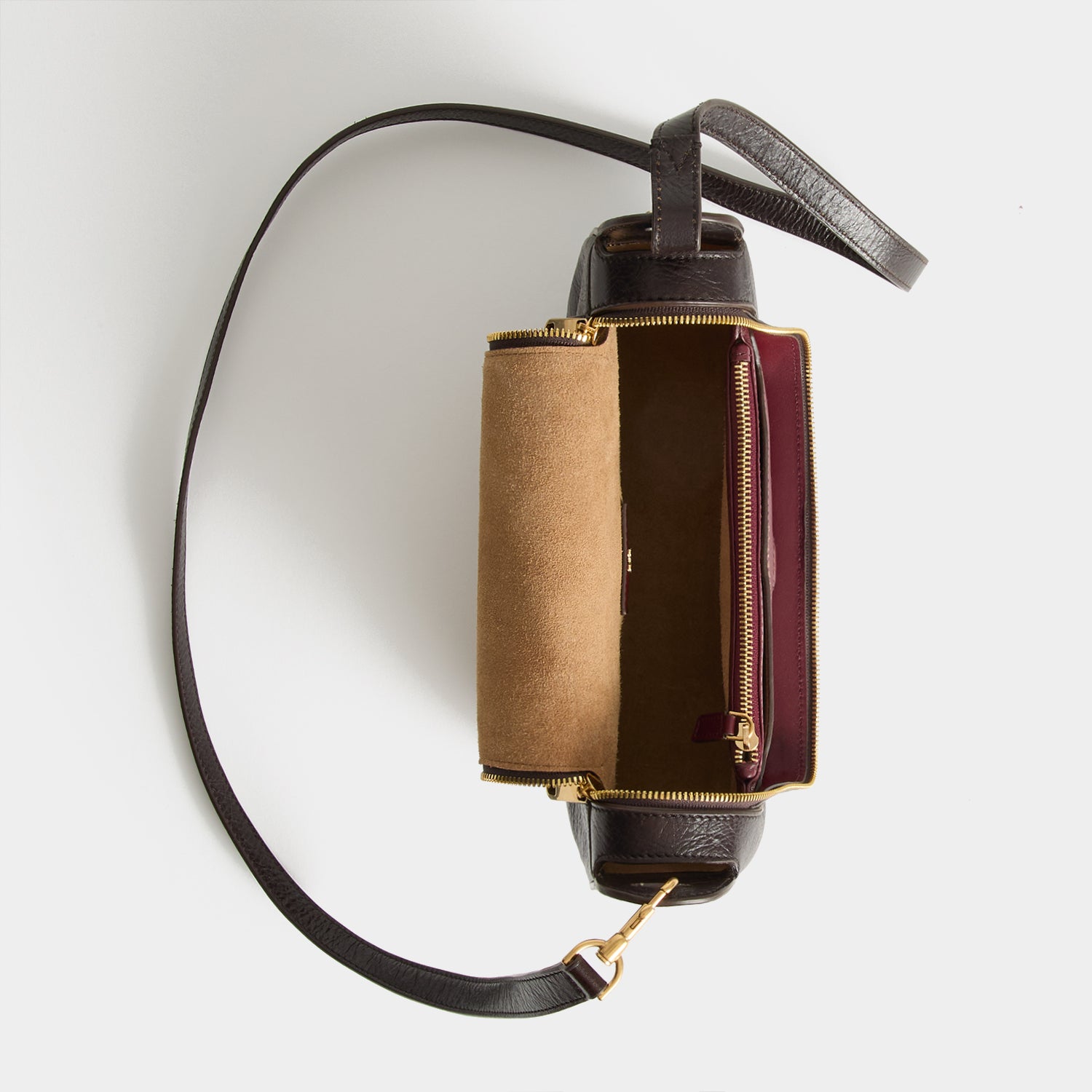 Vere Two-Way Cross-body -

          
            Calf leather in Chocolate brown -
          

          Anya Hindmarch UK
