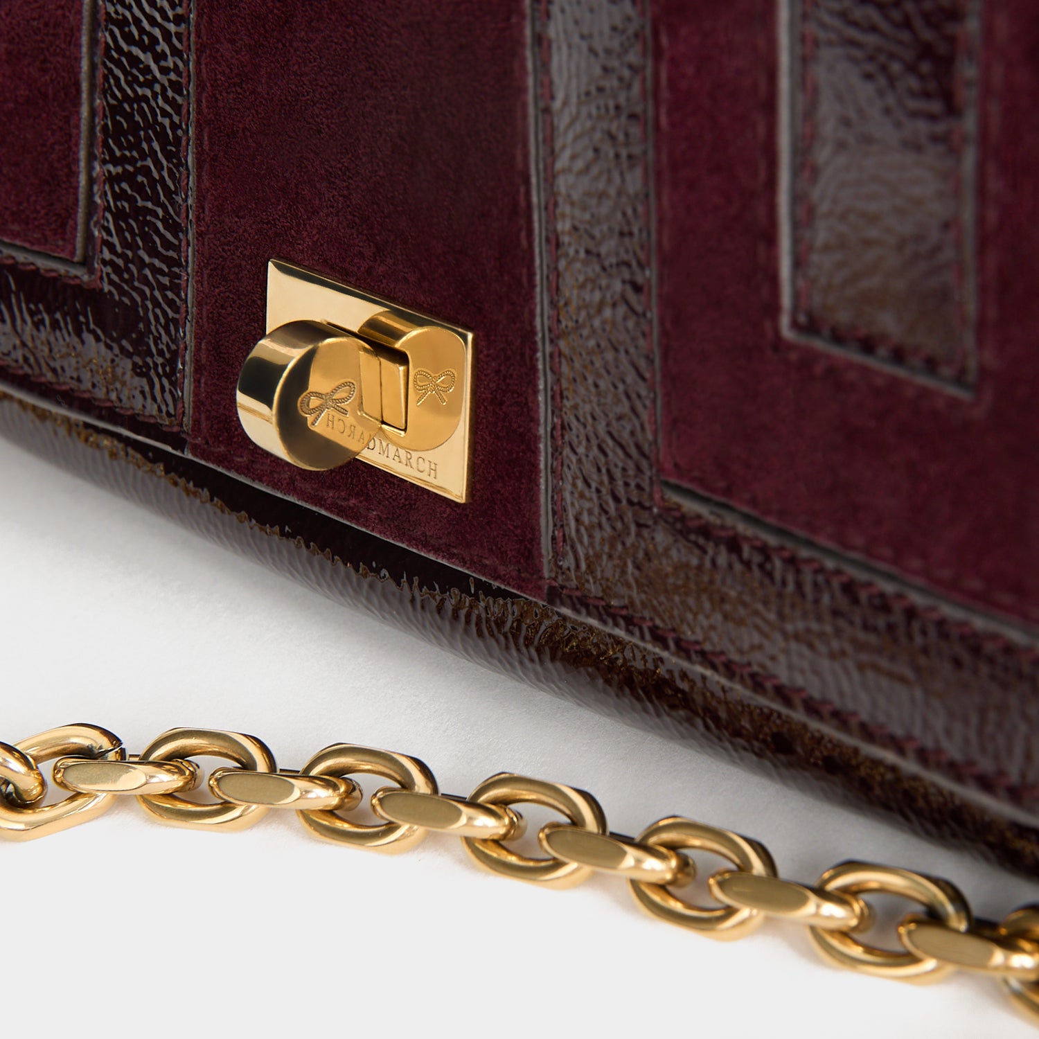 Mortimer Cross-body -

          
            Suede Leather in Grape -
          

          Anya Hindmarch UK
