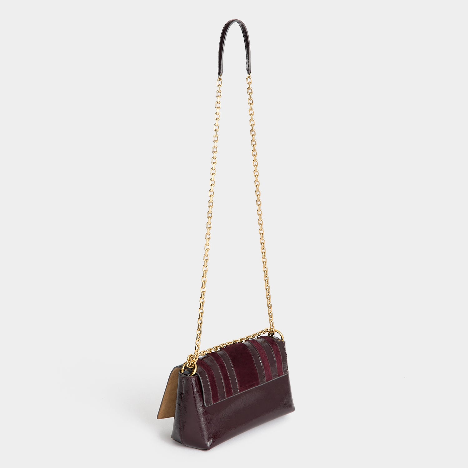 Mortimer Cross-body -

          
            Suede Leather in Grape -
          

          Anya Hindmarch UK
