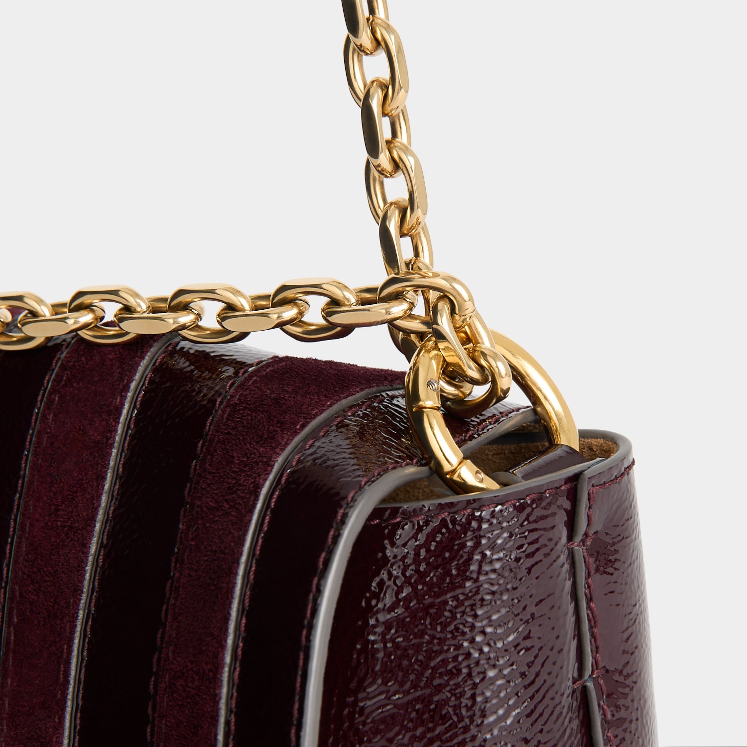 Mortimer Cross-body -

          
            Suede Leather in Grape -
          

          Anya Hindmarch UK
