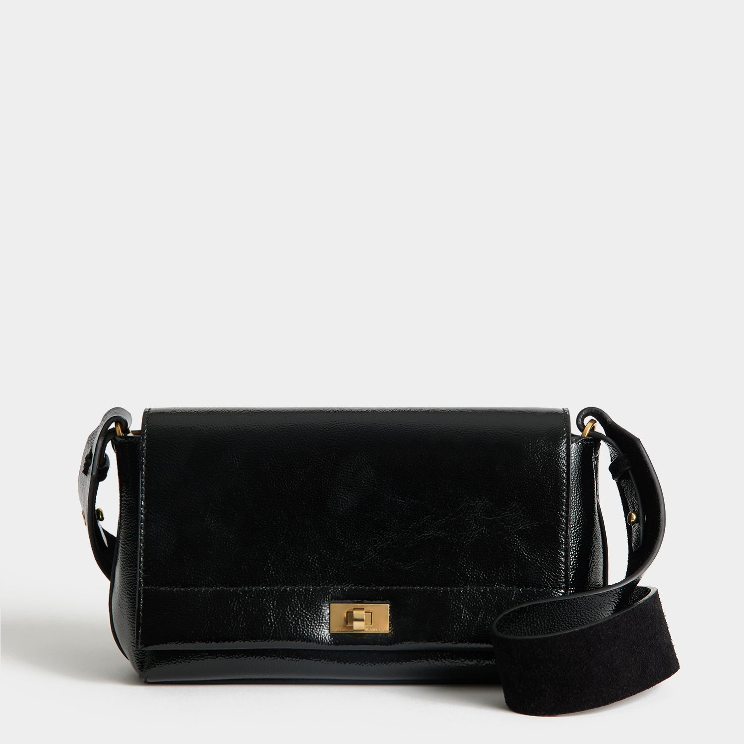 Mortimer Cross-body -

          
            Suede Leather in Black -
          

          Anya Hindmarch UK
