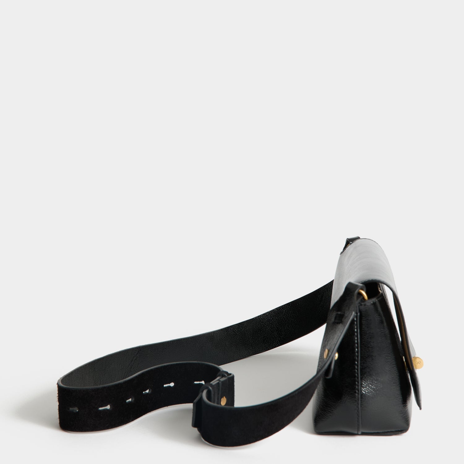 Mortimer Cross-body -

          
            Suede Leather in Black -
          

          Anya Hindmarch UK
