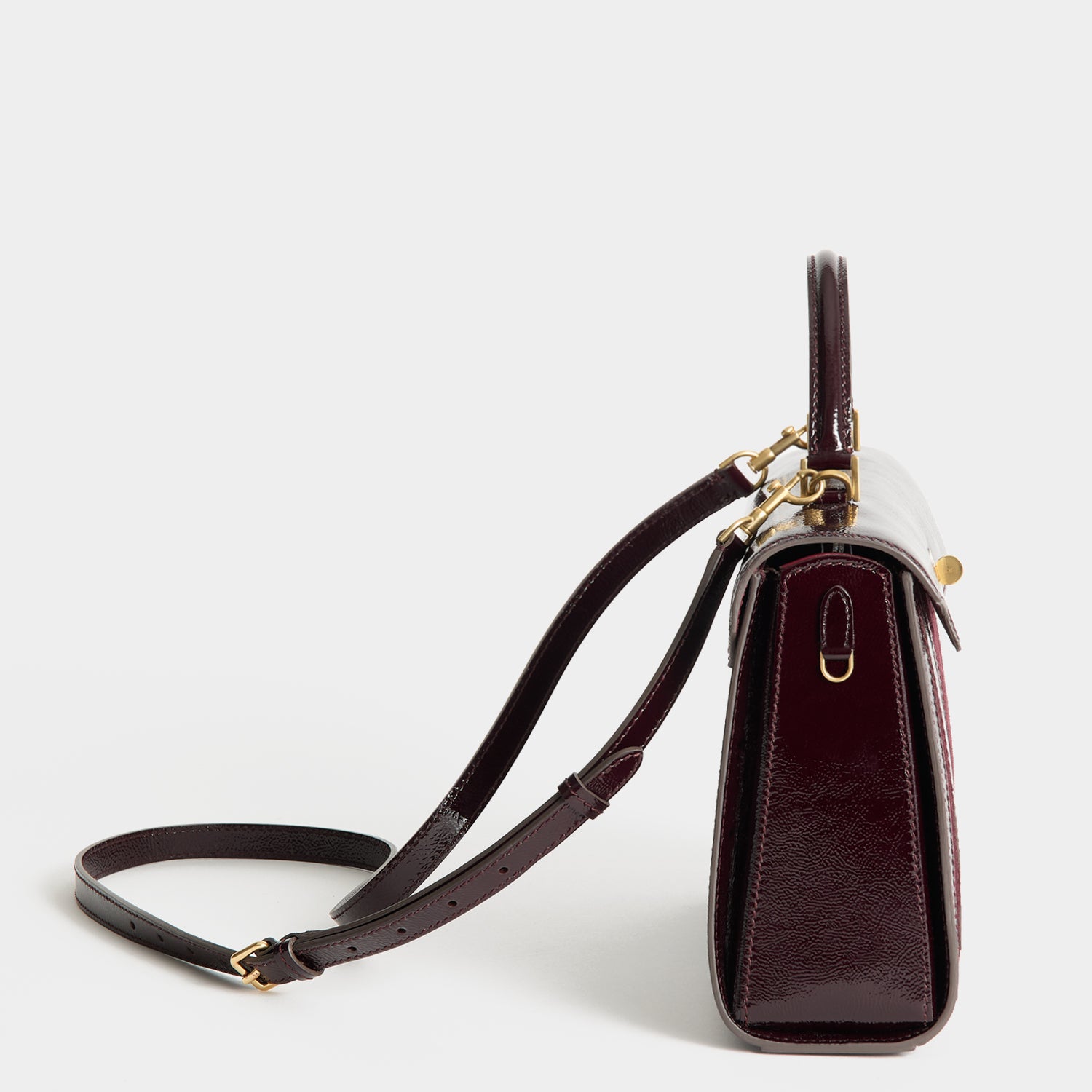 Mortimer Patchwork Top Handle -

          
            Suede Leather in Grape -
          

          Anya Hindmarch UK
