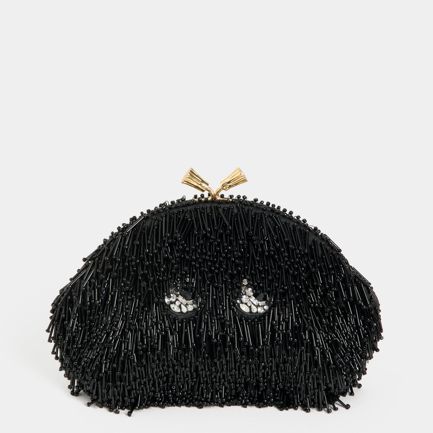 Embellished Eyes Clutch -

          
            Beads in Black -
          

          Anya Hindmarch UK
