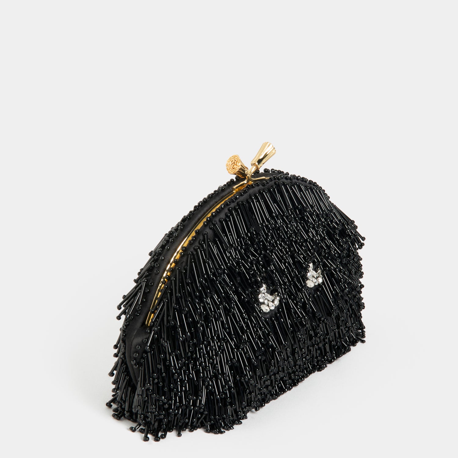 Embellished Eyes Clutch -

          
            Beads in Black -
          

          Anya Hindmarch UK
