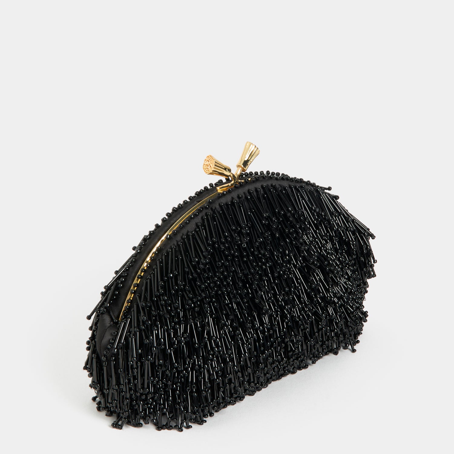 Embellished Eyes Clutch -

          
            Beads in Black -
          

          Anya Hindmarch UK
