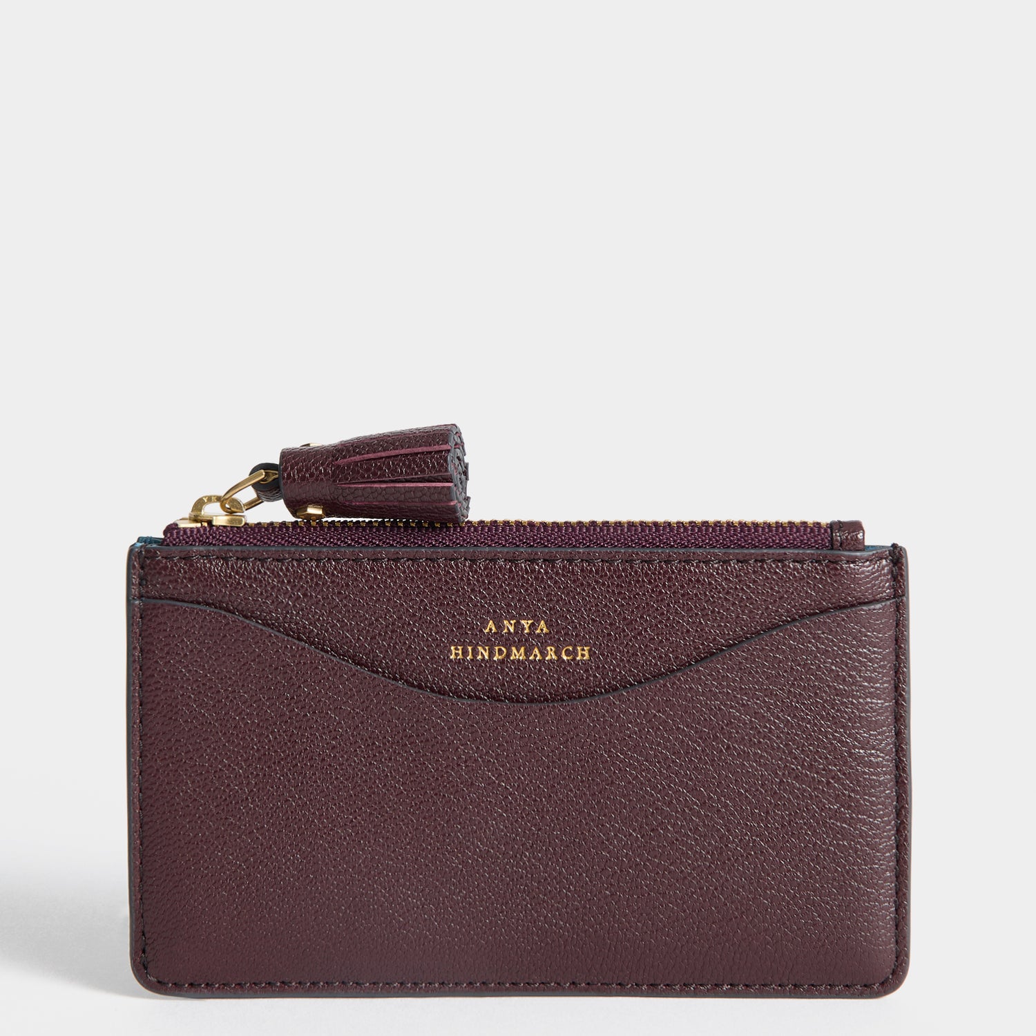 Peeping Eyes Zip Card Case -

          
            Capra Leather in Claret -
          

          Anya Hindmarch UK
