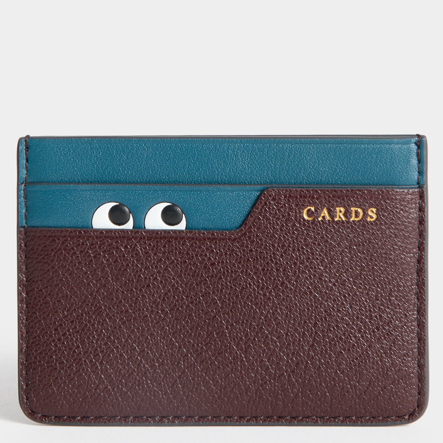 Peeping Eyes Card Case -

          
            Capra Leather in Claret -
          

          Anya Hindmarch UK
