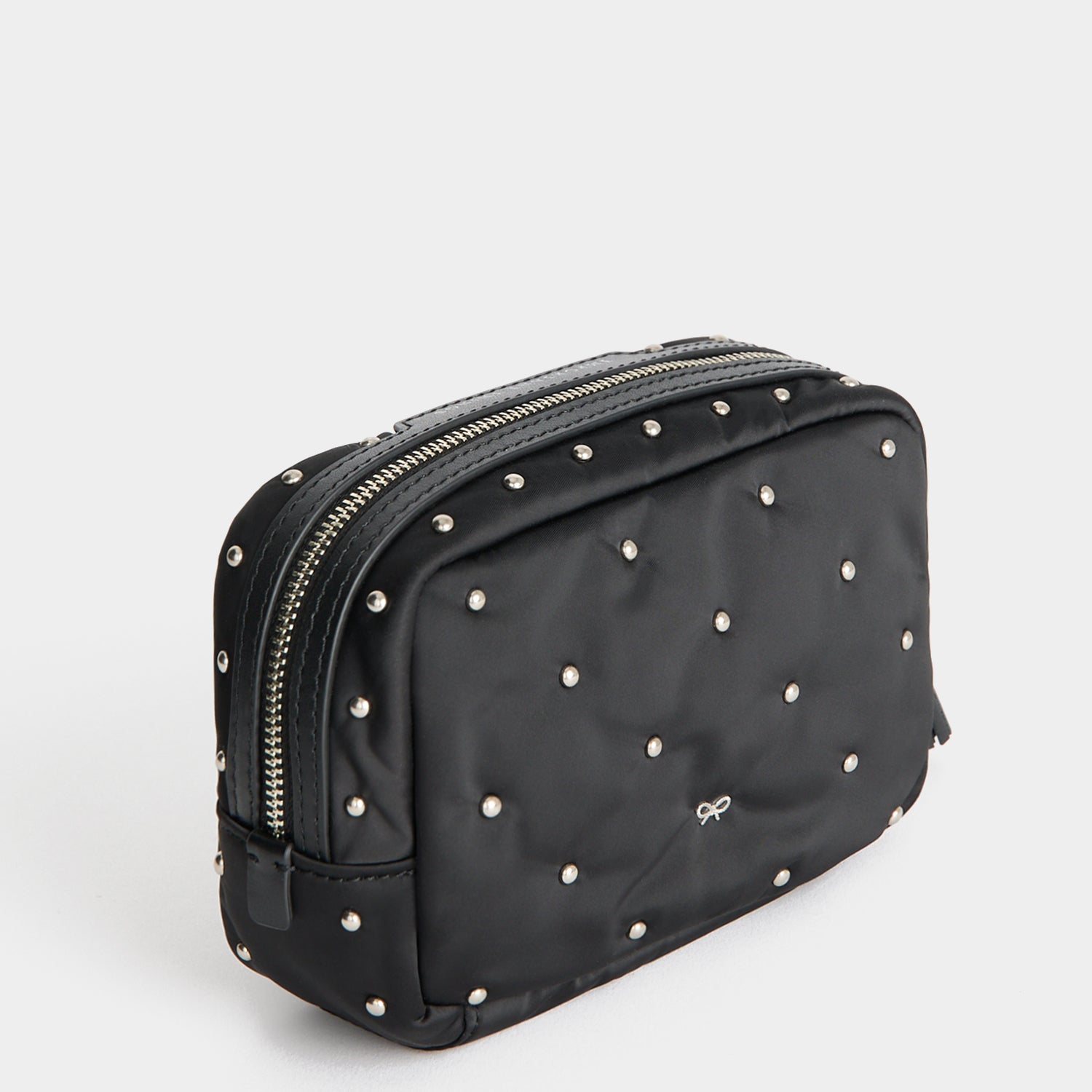 Studs Important Things Pouch -

          
            Recycled Satin/Calf Leather in Black -
          

          Anya Hindmarch UK
