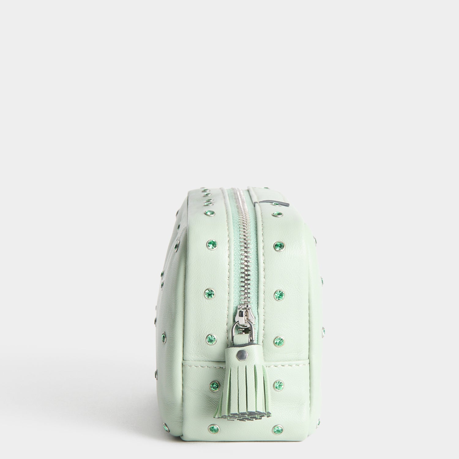 Crystals Important Things Pouch -

          
            Calf leather in Erinite green -
          

          Anya Hindmarch UK
