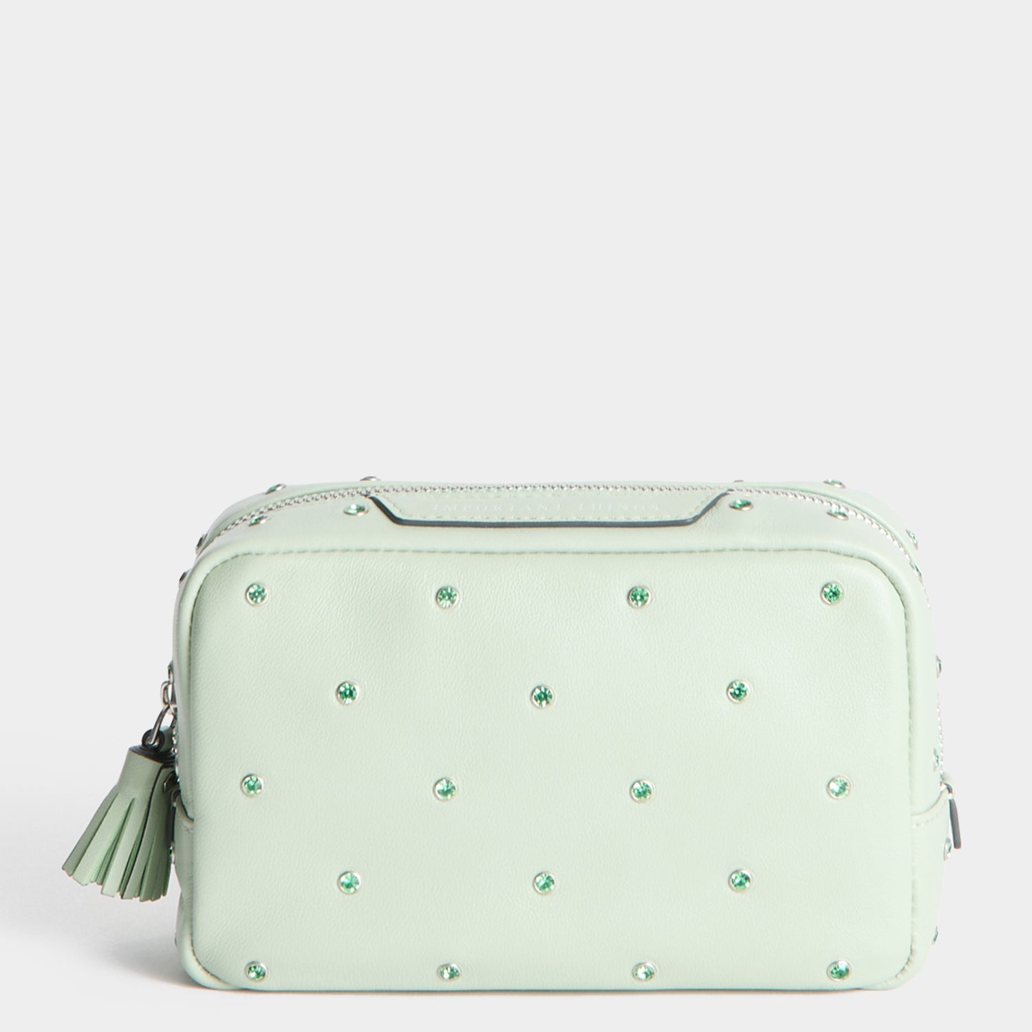Crystals Important Things Pouch -

          
            Calf leather in Erinite green -
          

          Anya Hindmarch UK

