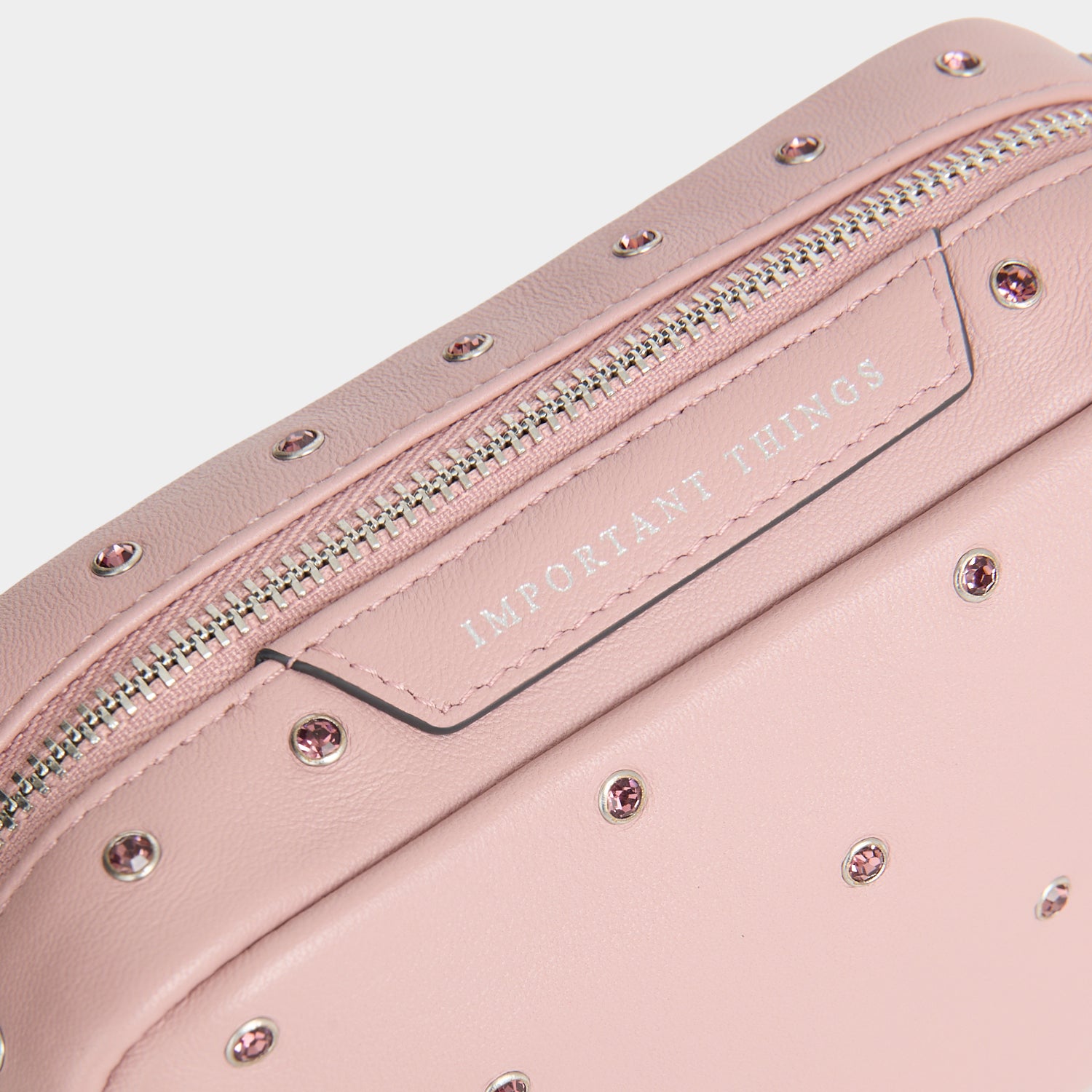 Crystals Important Things Pouch -

          
            Calf leather in Rose -
          

          Anya Hindmarch UK
