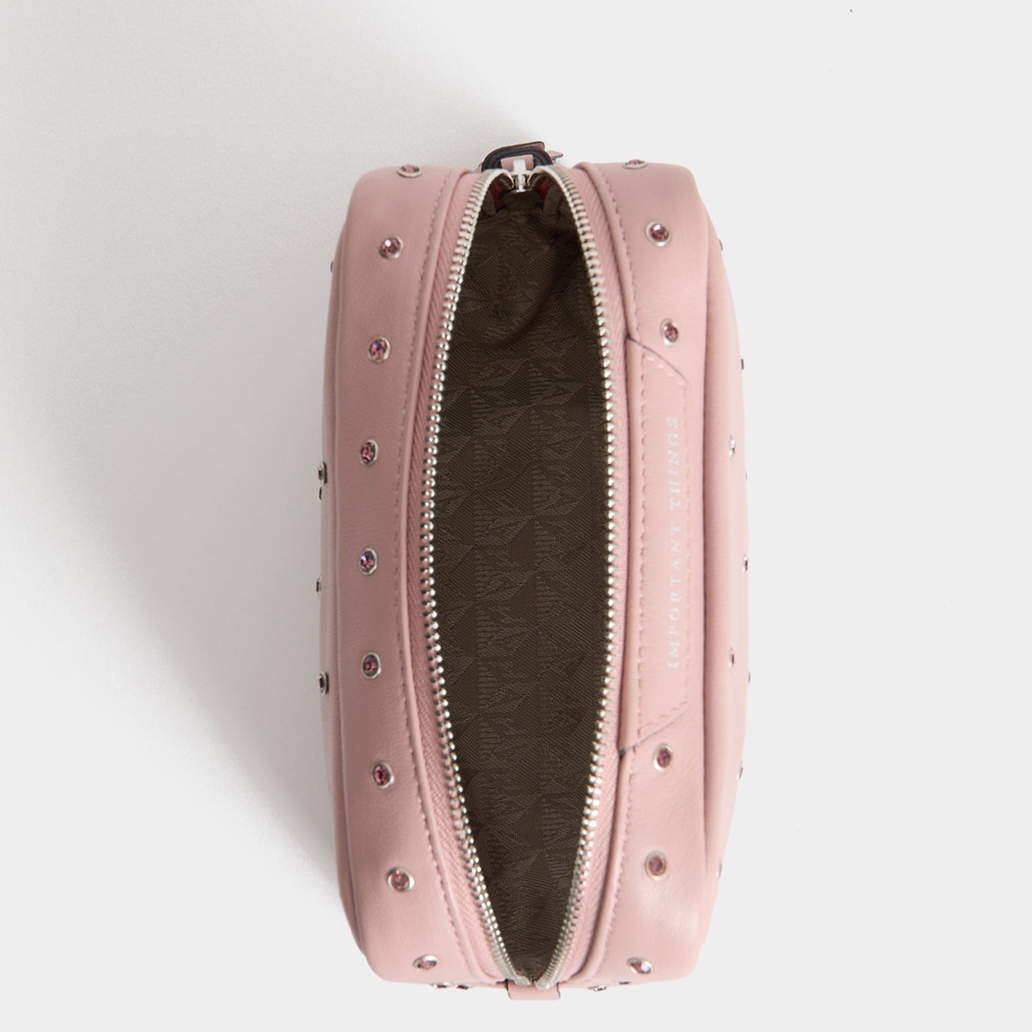 Crystals Important Things Pouch -

          
            Calf leather in Rose -
          

          Anya Hindmarch UK
