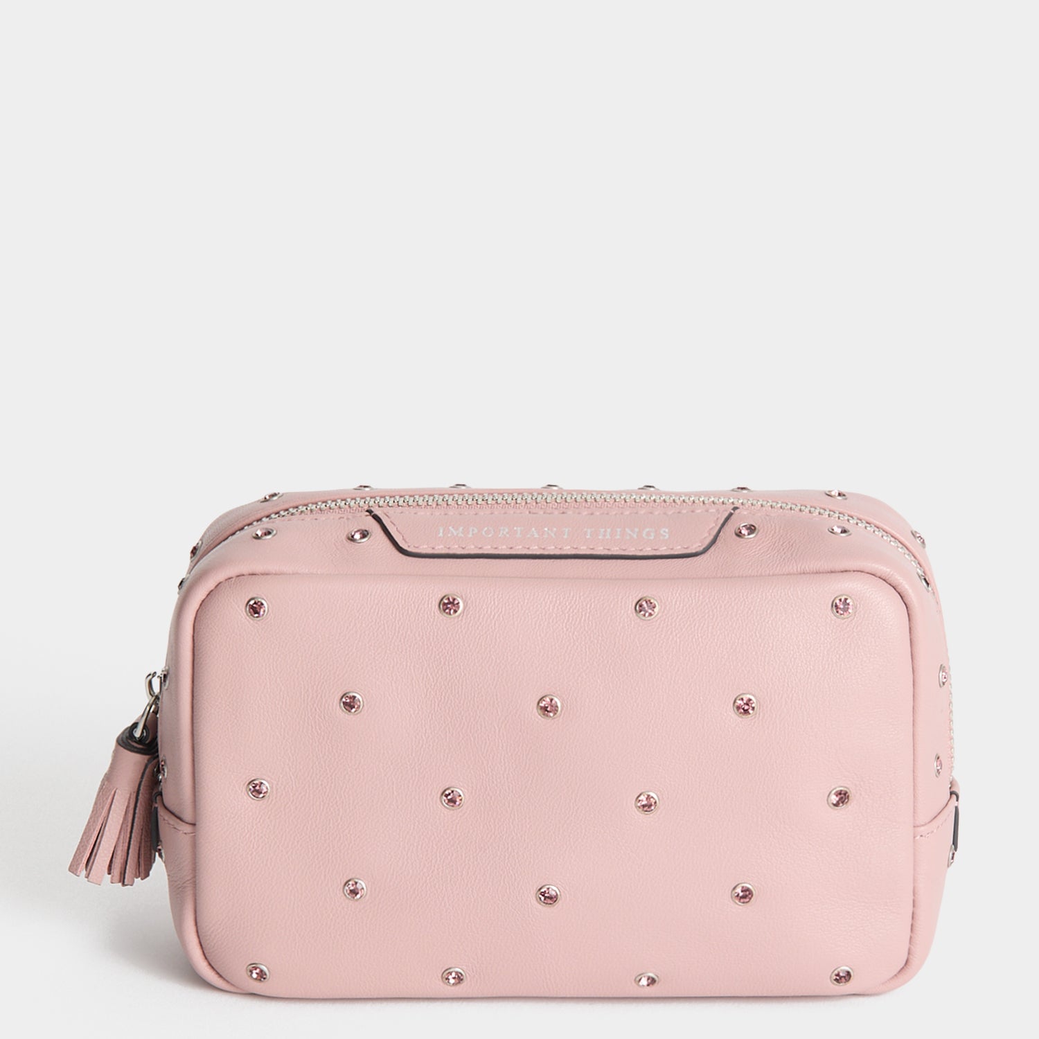 Crystals Important Things Pouch -

          
            Calf leather in Rose -
          

          Anya Hindmarch UK
