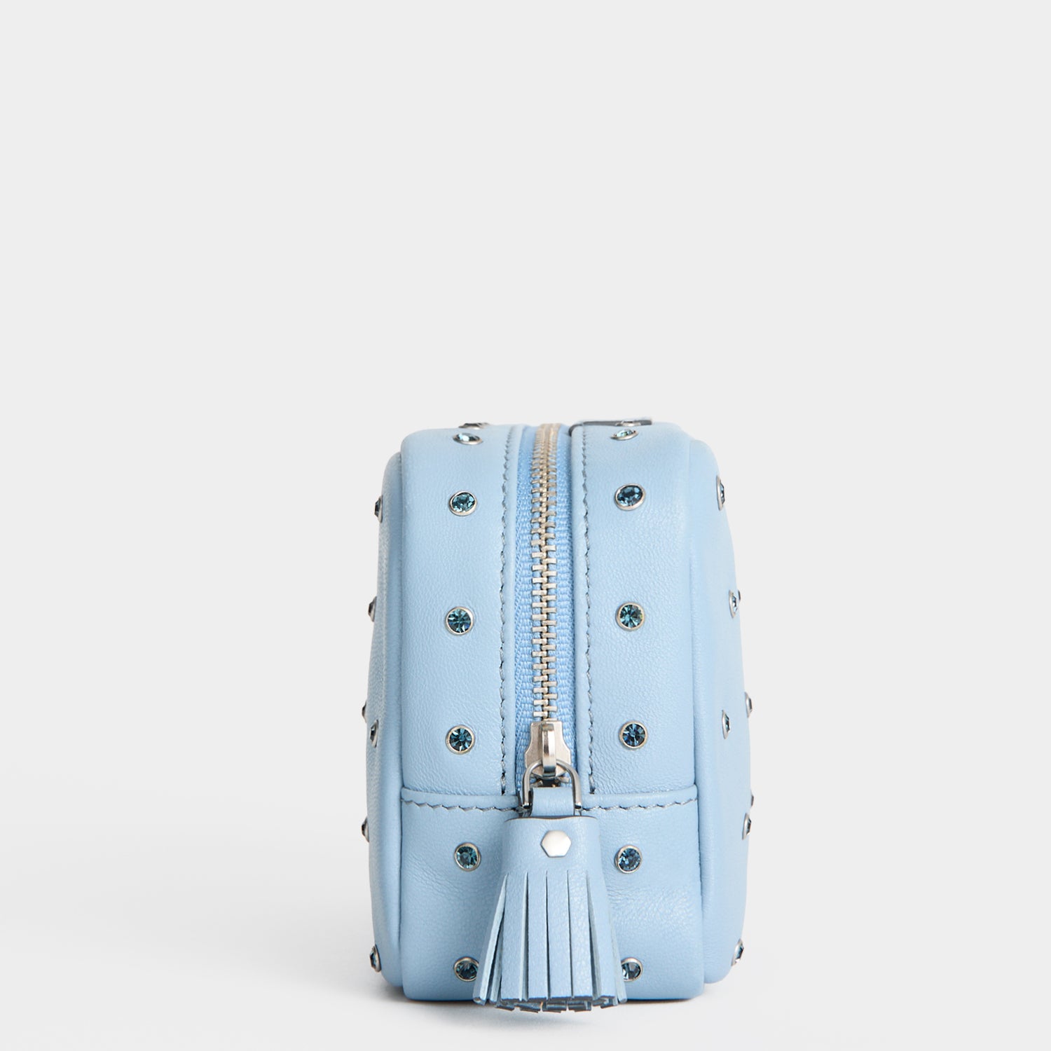 Crystals Important Things Pouch -

          
            Calf leather in School blue -
          

          Anya Hindmarch UK
