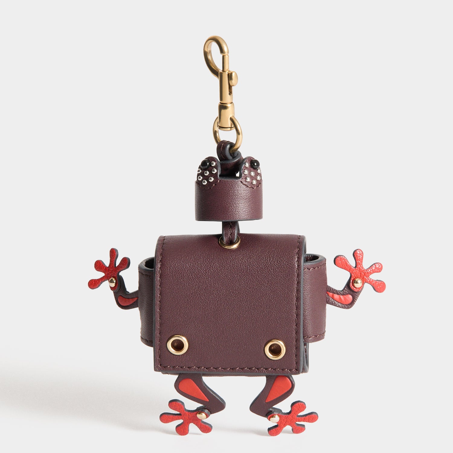 Frog Earphone Case Charm -

          
            Calf leather in Claret -
          

          Anya Hindmarch UK
