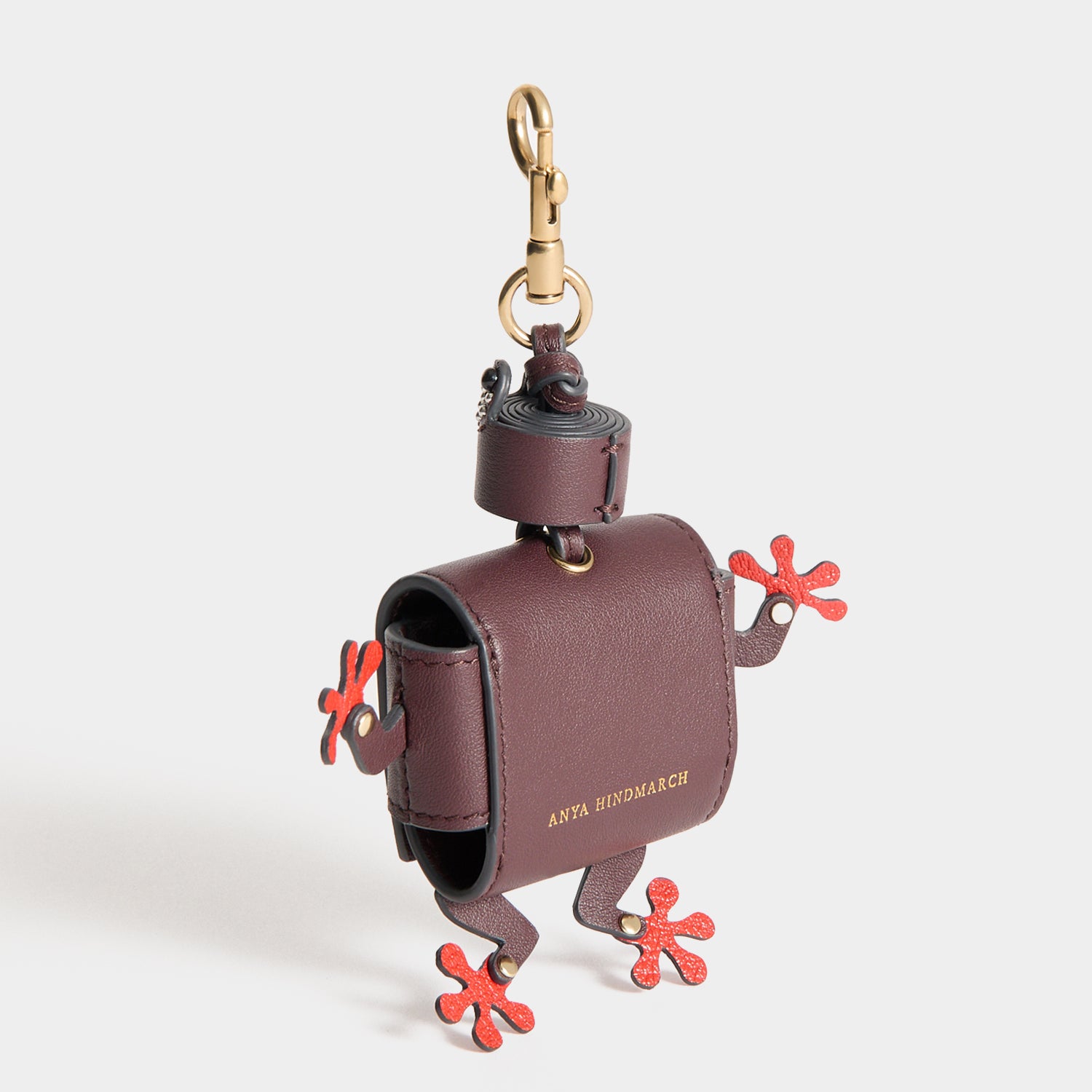 Frog Earphone Case Charm -

          
            Calf leather in Claret -
          

          Anya Hindmarch UK
