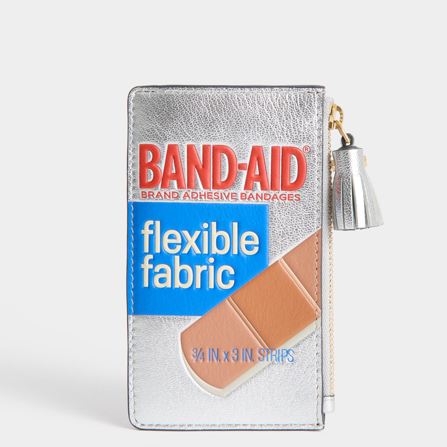 Anya Brands BAND-AID® Brand Zip Card Case -

          
            Capra Leather in Silver -
          

          Anya Hindmarch UK
