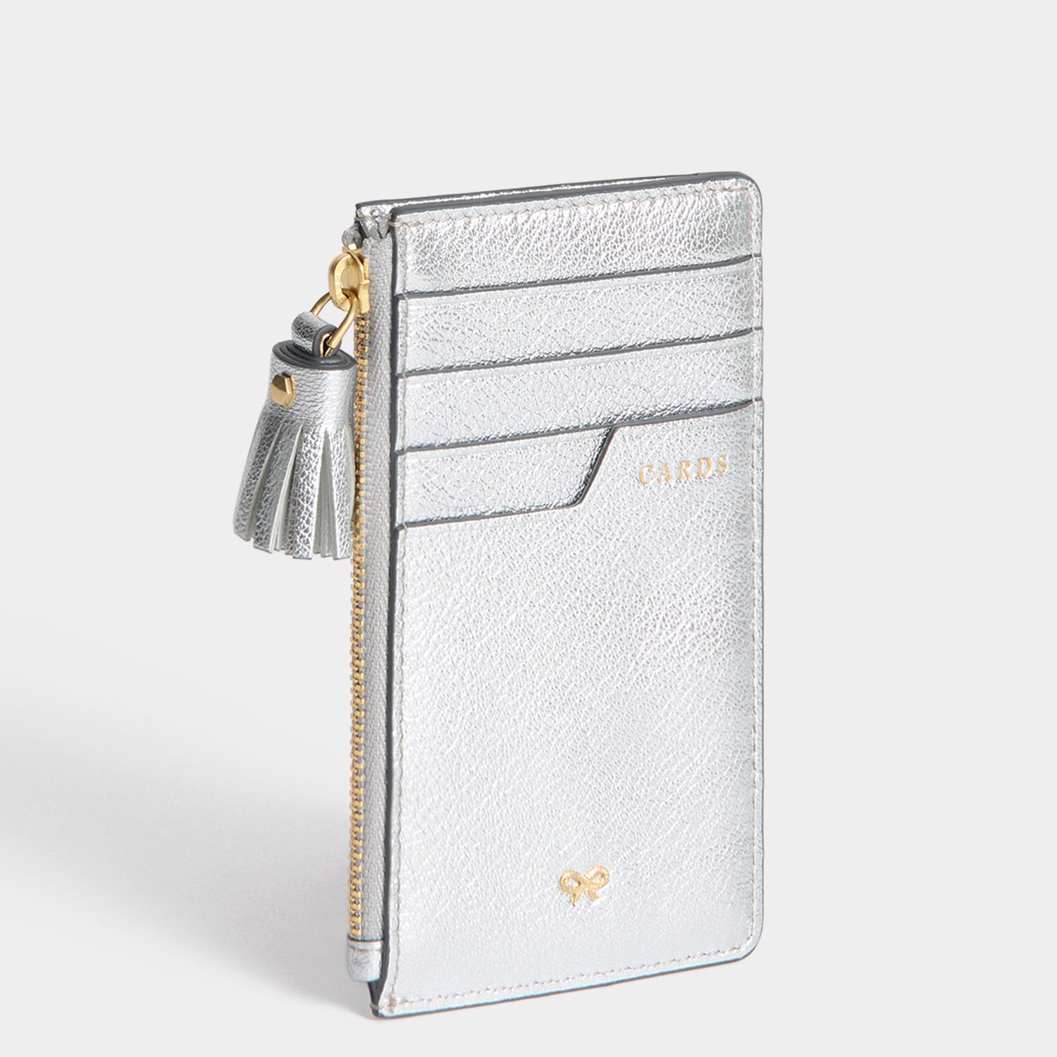 Anya Brands BAND-AID® Brand Zip Card Case -

          
            Capra Leather in Silver -
          

          Anya Hindmarch UK

