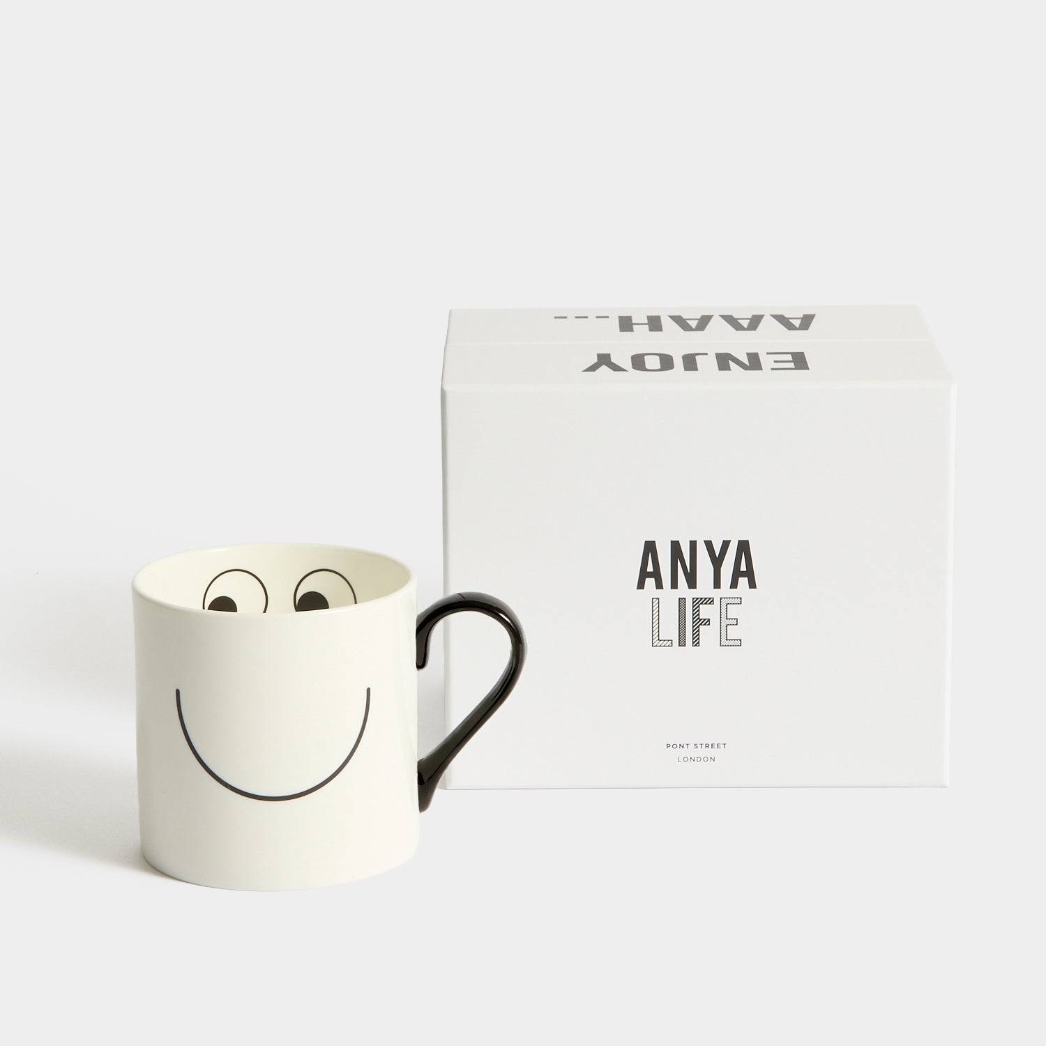 Happy Eyes Large Mug -

          
            Bone China in White -
          

          Anya Hindmarch UK
