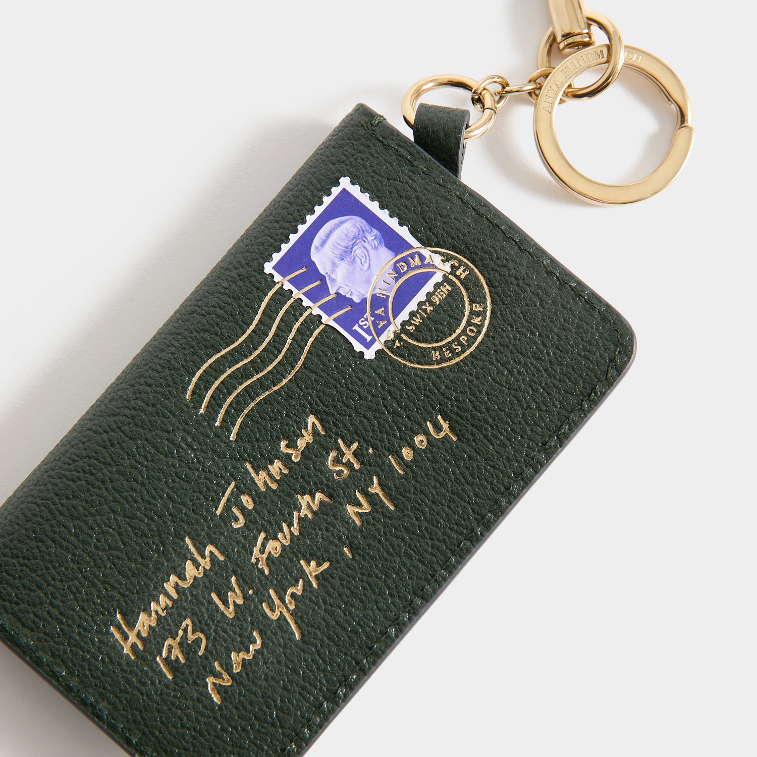 Bespoke Envelope Charm -

          
            Capra Leather in Forest Green -
          

          Anya Hindmarch UK

