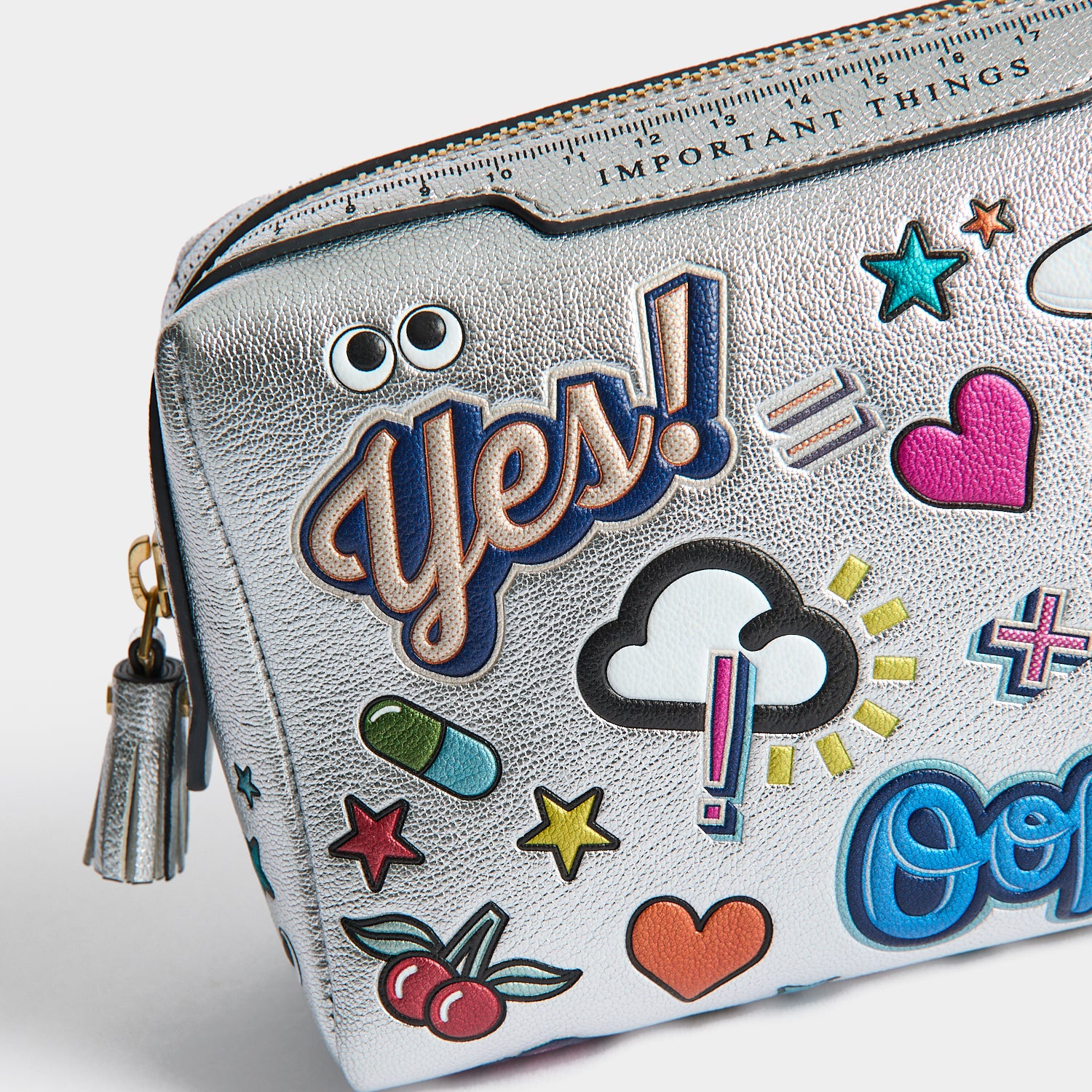 All Over Stickers Important Things Pouch | Anya Hindmarch
